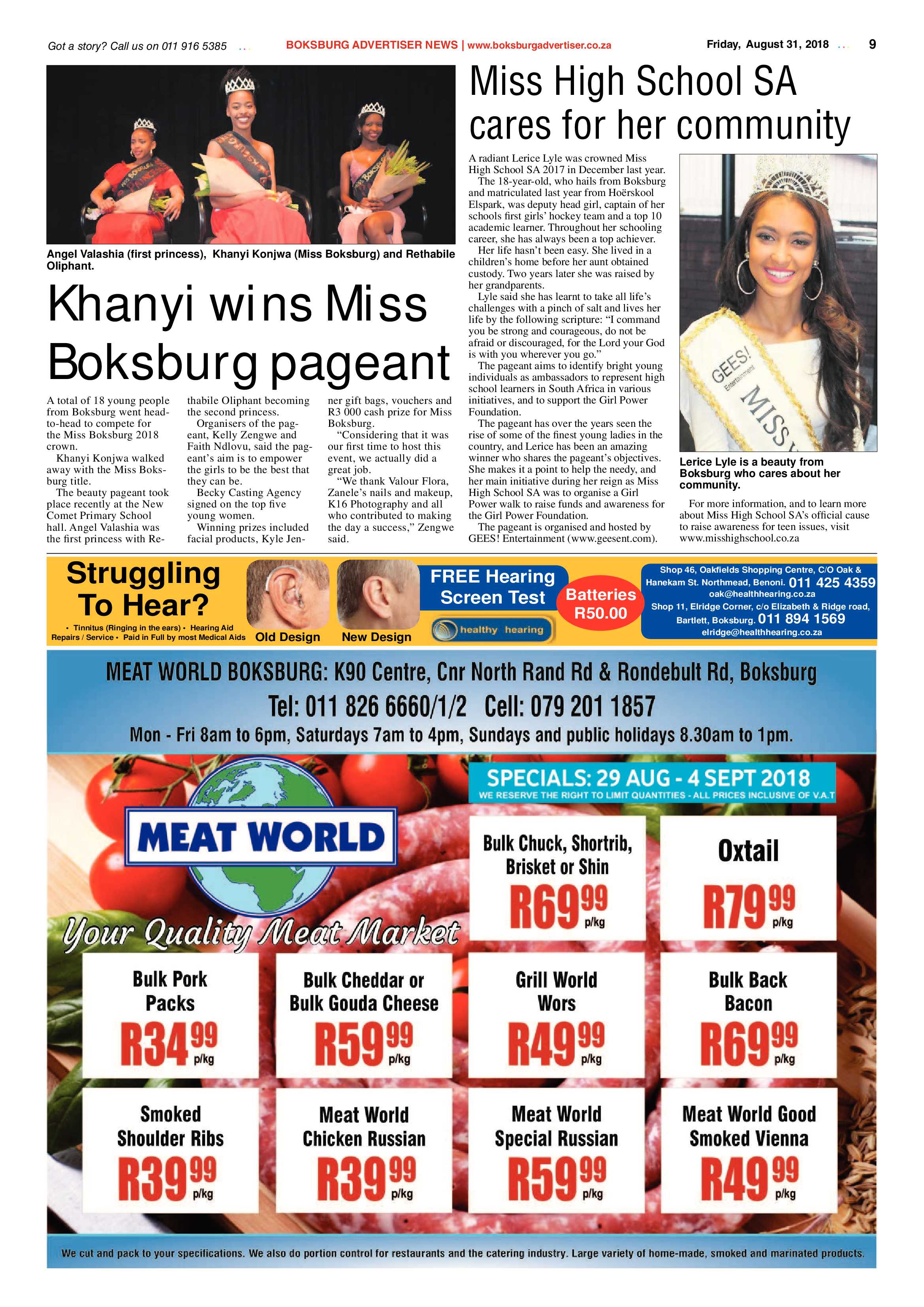 Boksburg Advertiser 28 August 2018 page 9