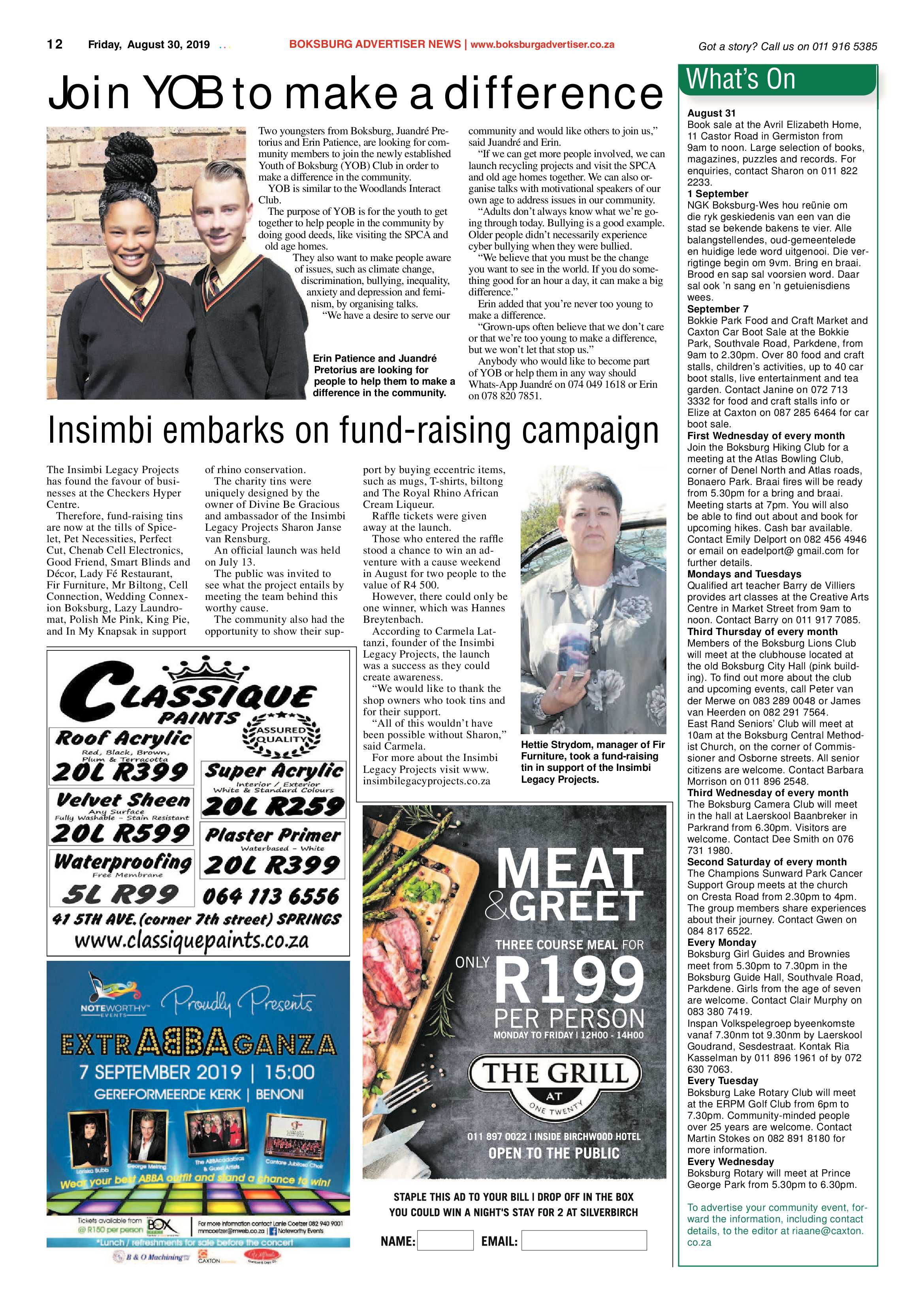 Boksburg Advertiser 27 August 2019 page 12