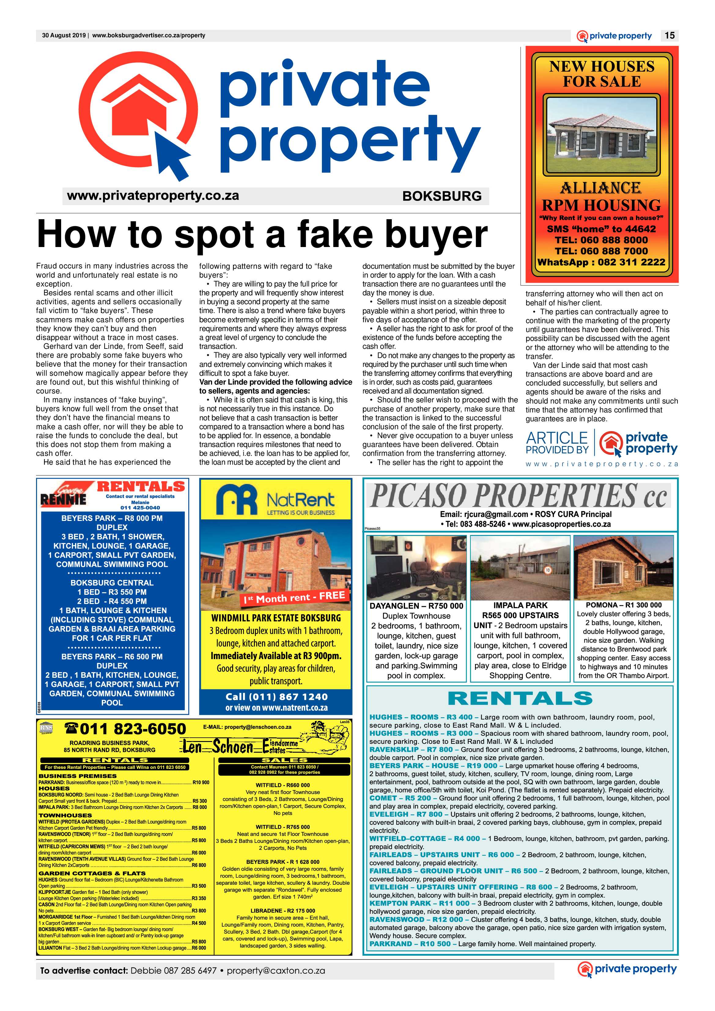 Boksburg Advertiser 27 August 2019 page 15