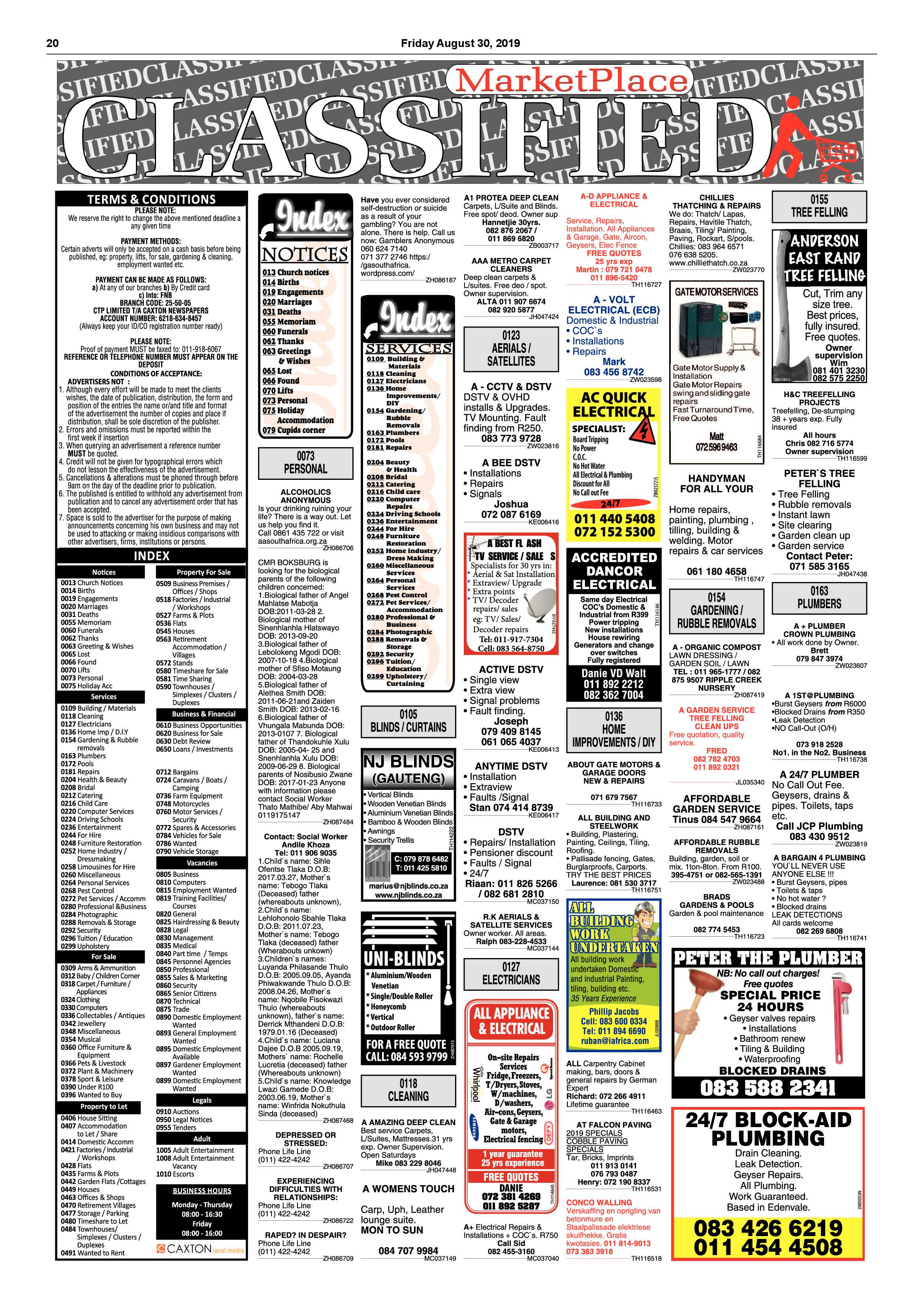 Boksburg Advertiser 27 August 2019 page 20