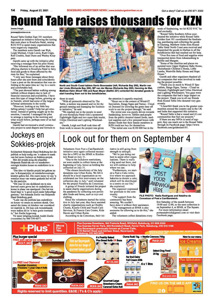 Boksburg Advertiser 27 August 2021 page 14