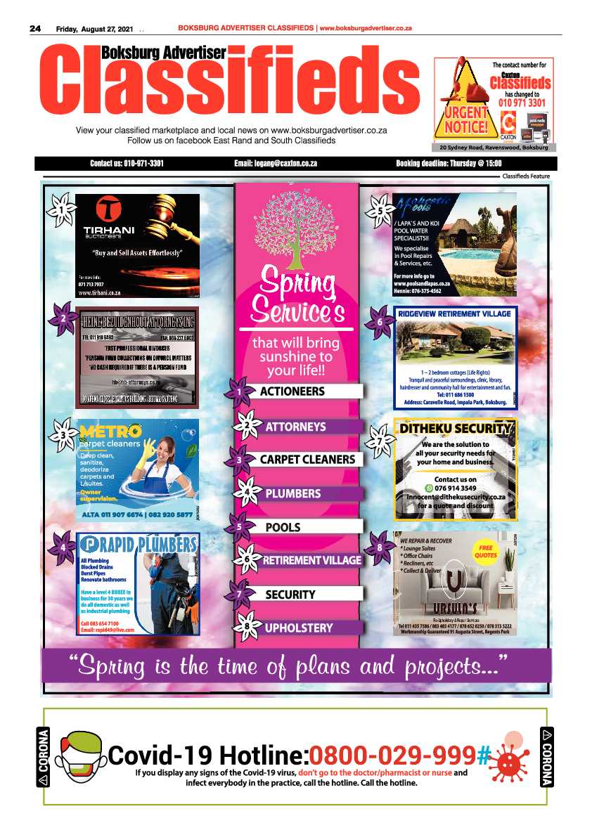 Boksburg Advertiser 27 August 2021 page 24