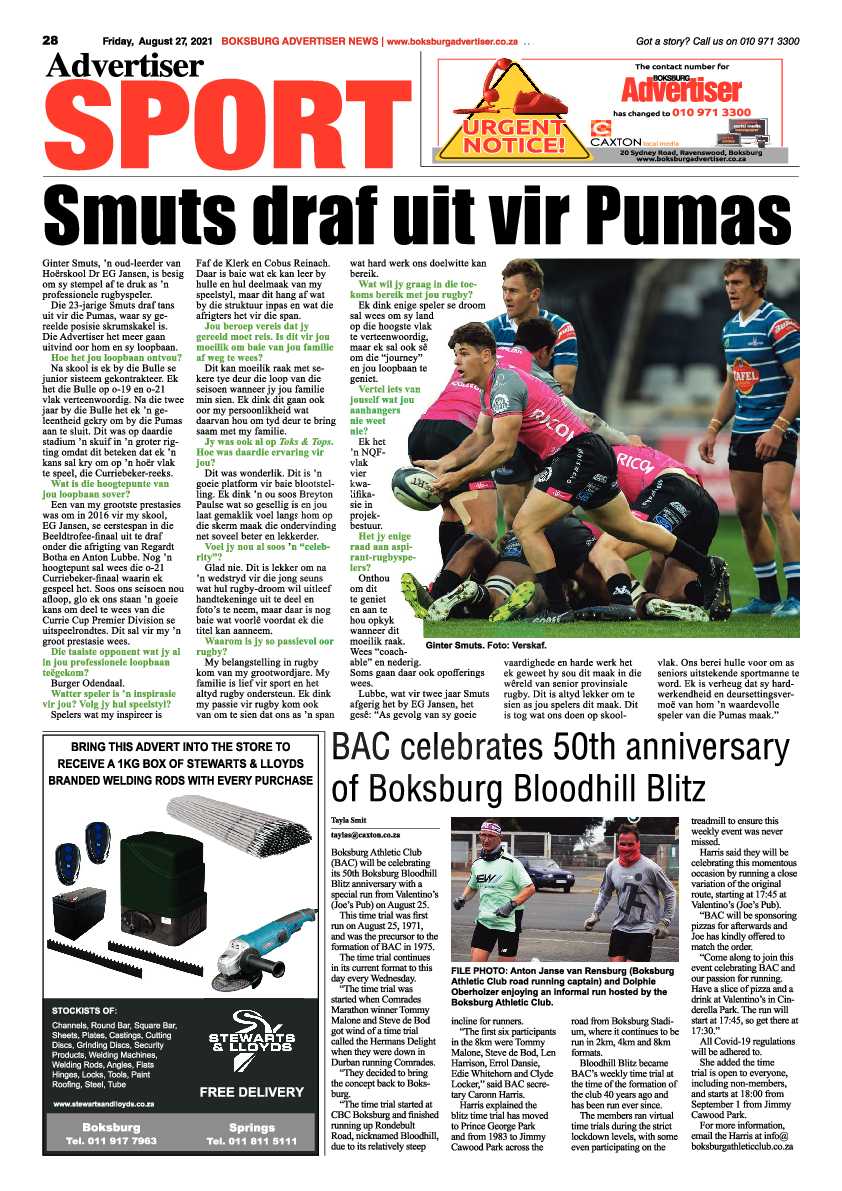 Boksburg Advertiser 27 August 2021 page 28