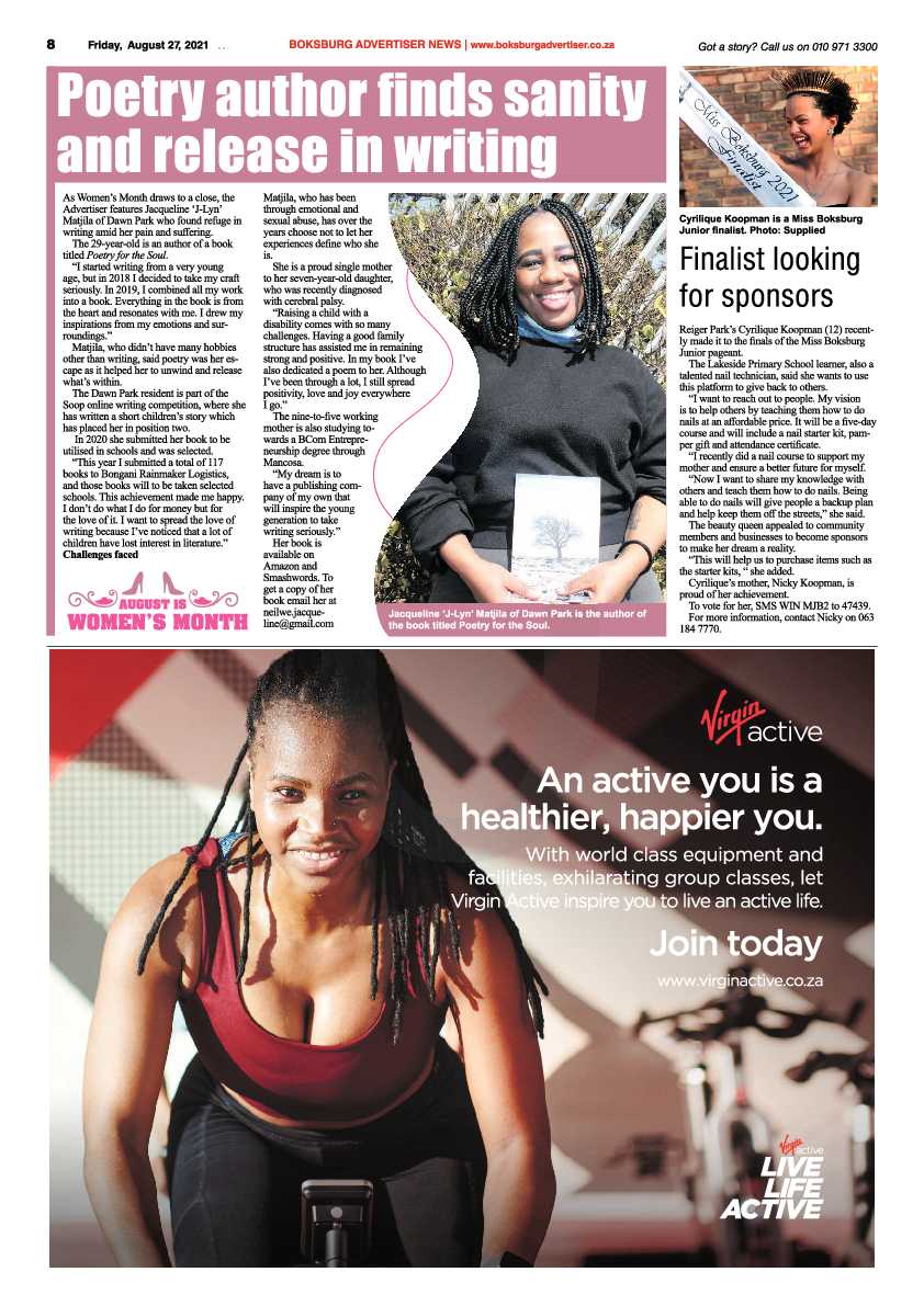 Boksburg Advertiser 27 August 2021 page 8