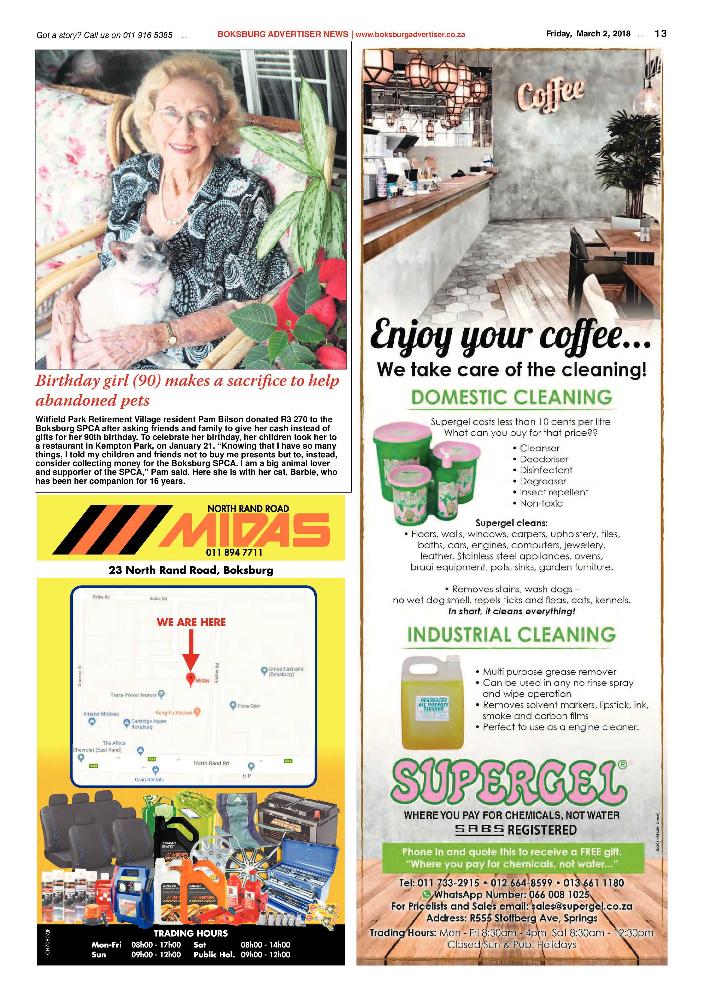 Boksburg Advertiser 27 February 2018 page 13