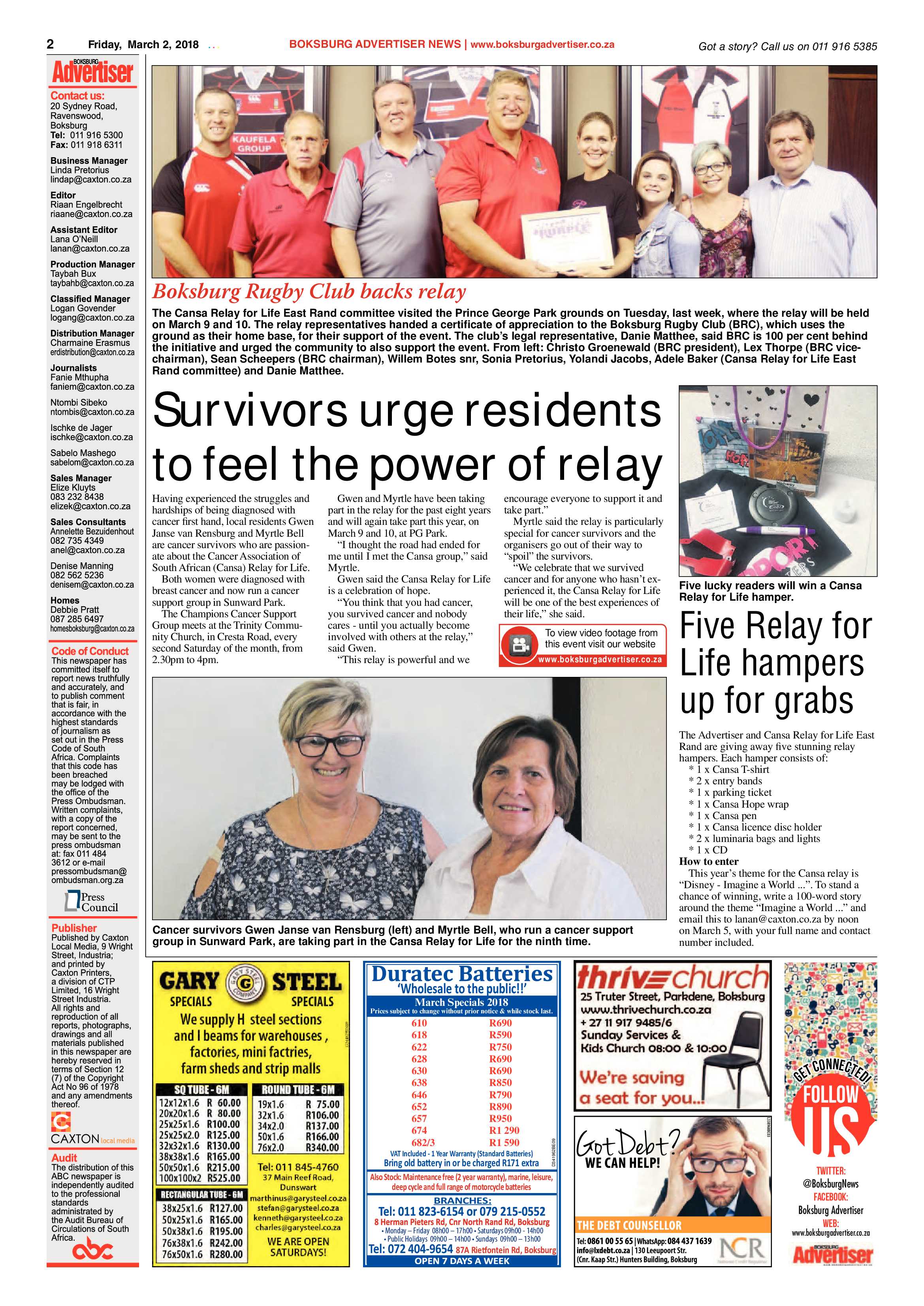 Boksburg Advertiser 27 February 2018 page 2