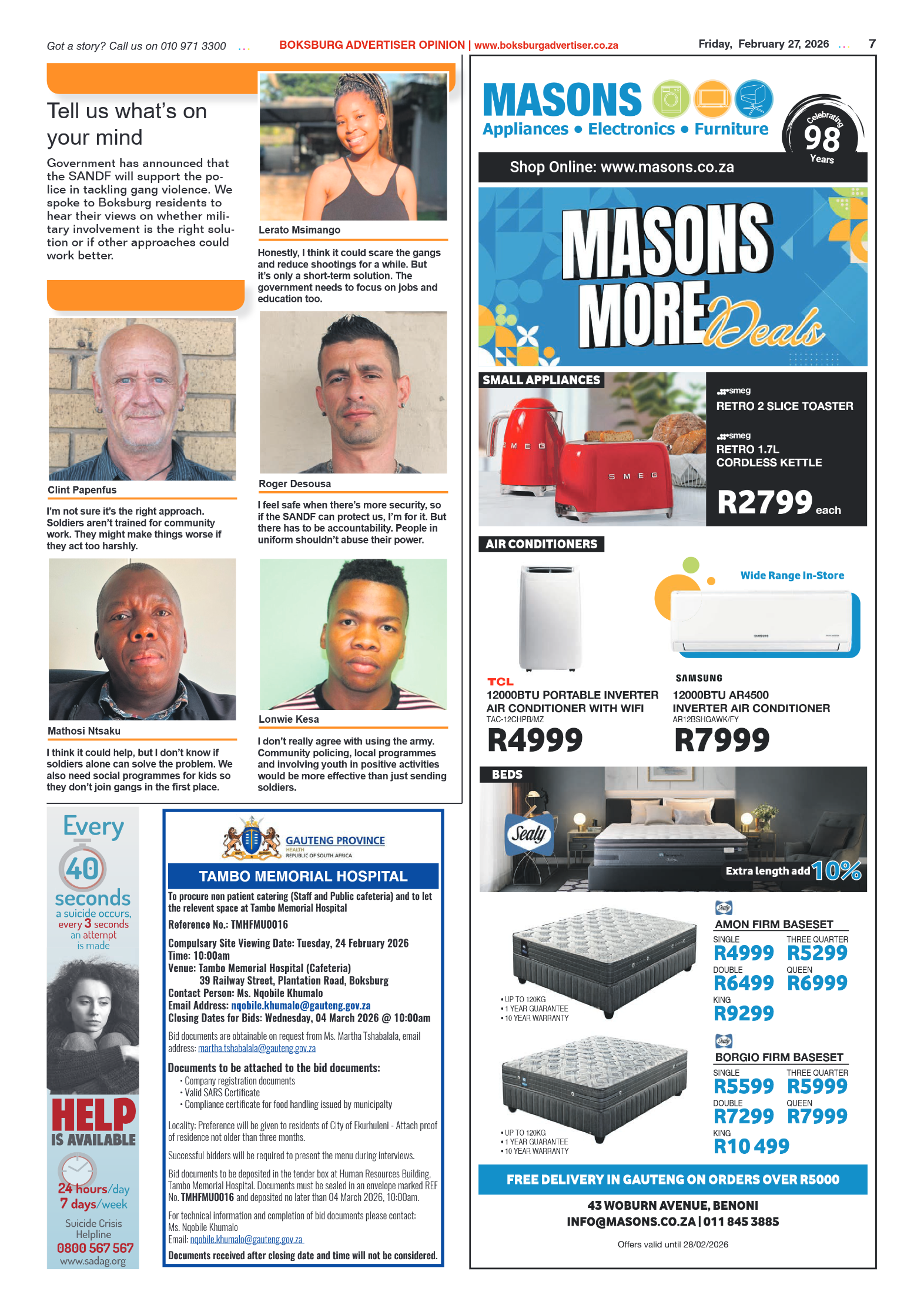 Boksburg Advertiser 27 February 2026 page 7