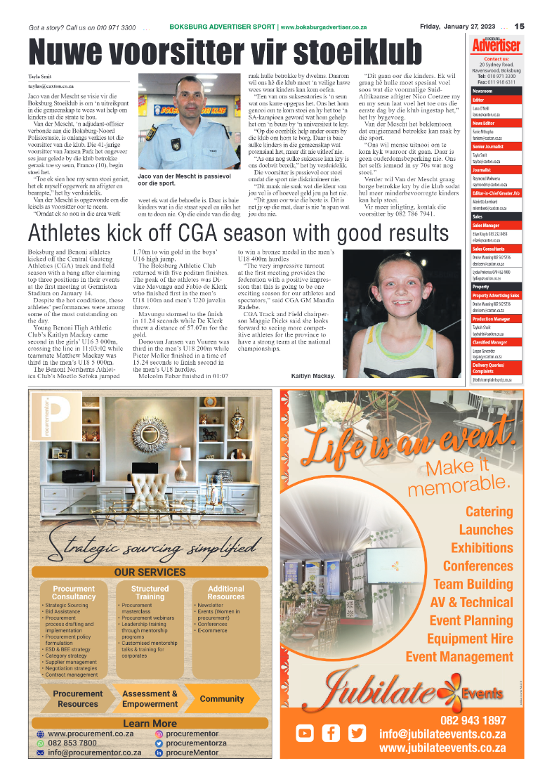 Boksburg Advertiser 27 January 2023 page 15