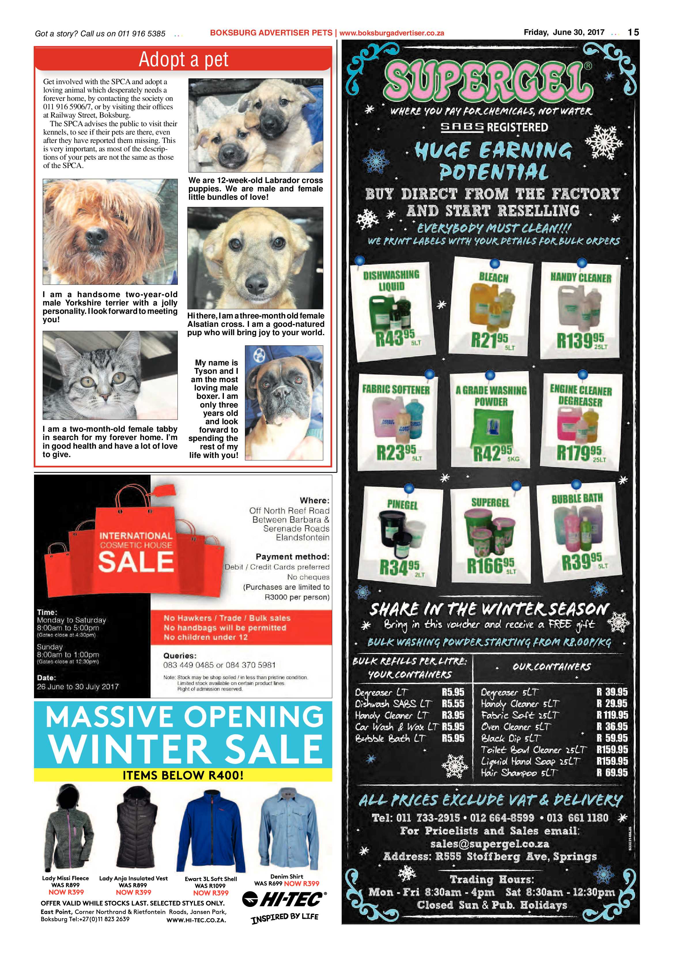 Boksburg Advertiser 27 June 2017 page 15