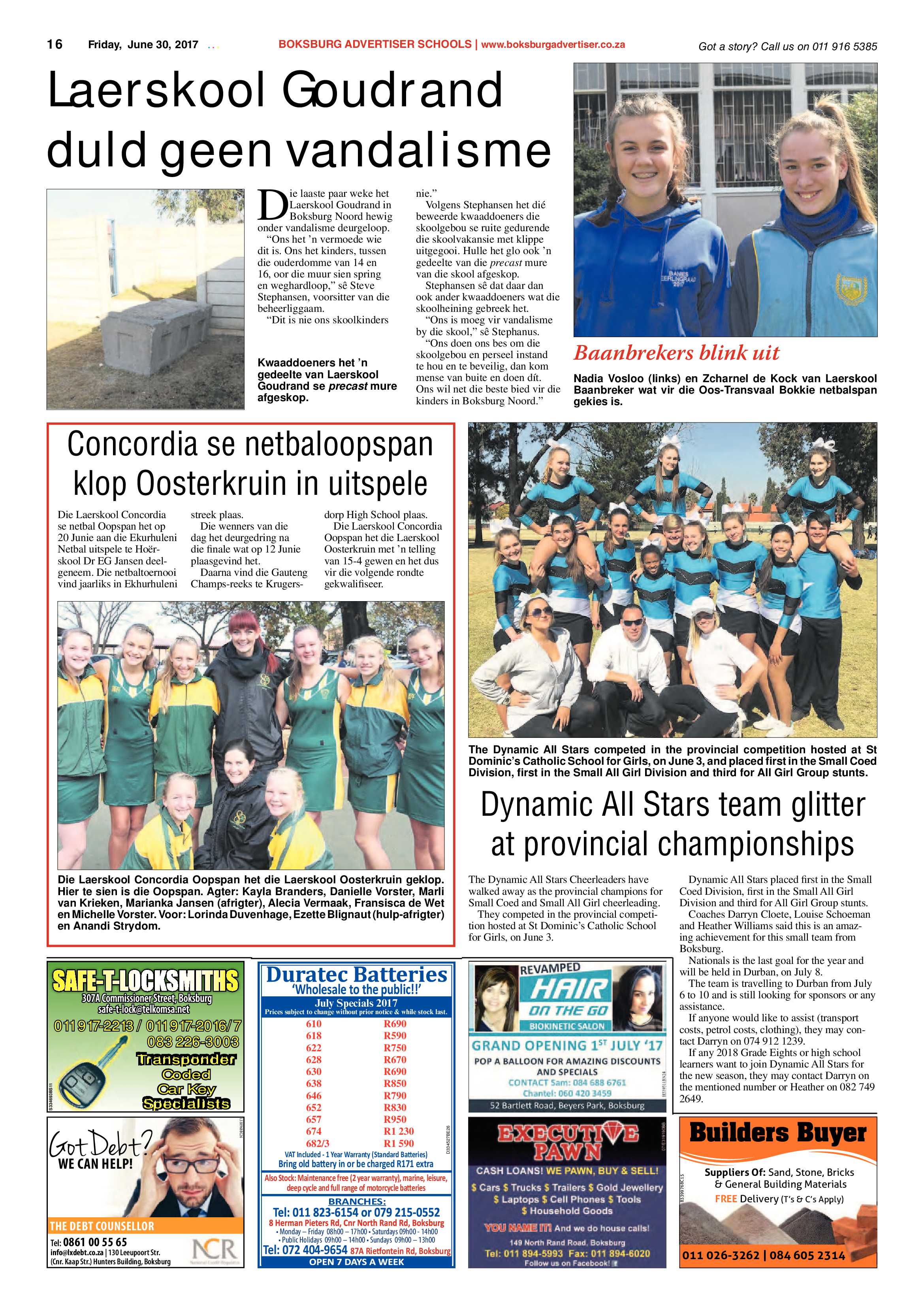 Boksburg Advertiser 27 June 2017 page 16