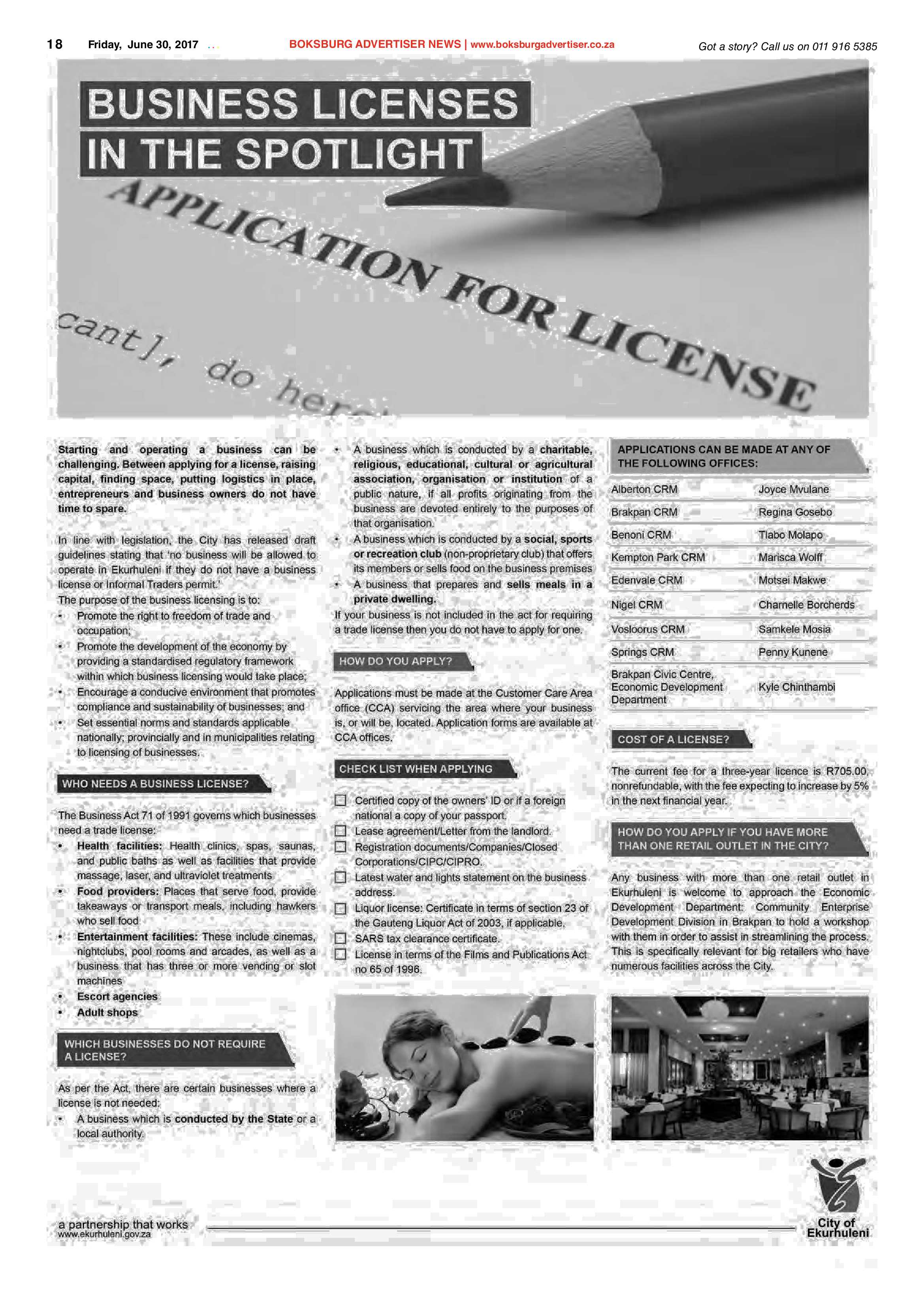Boksburg Advertiser 27 June 2017 page 18