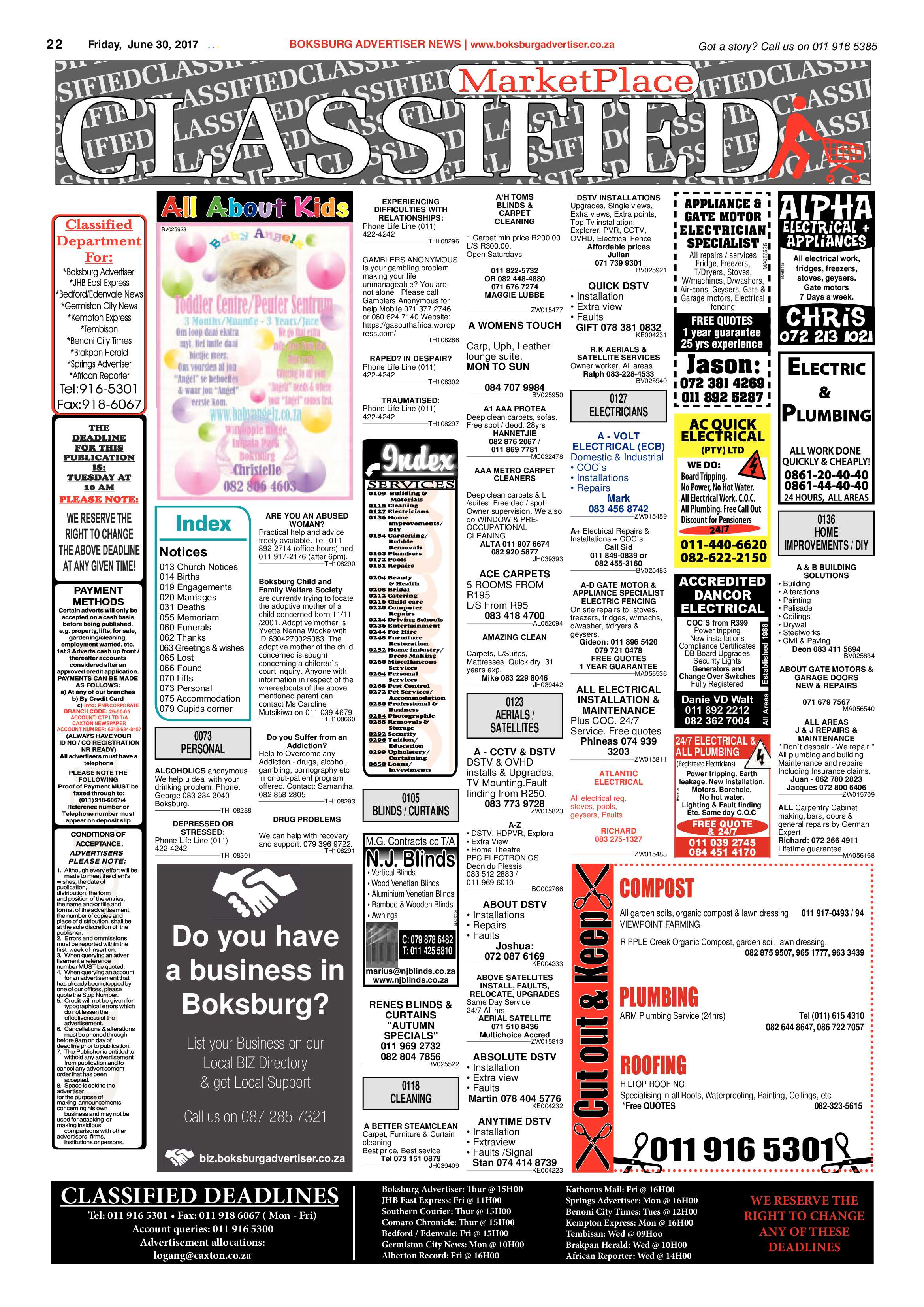 Boksburg Advertiser 27 June 2017 page 22