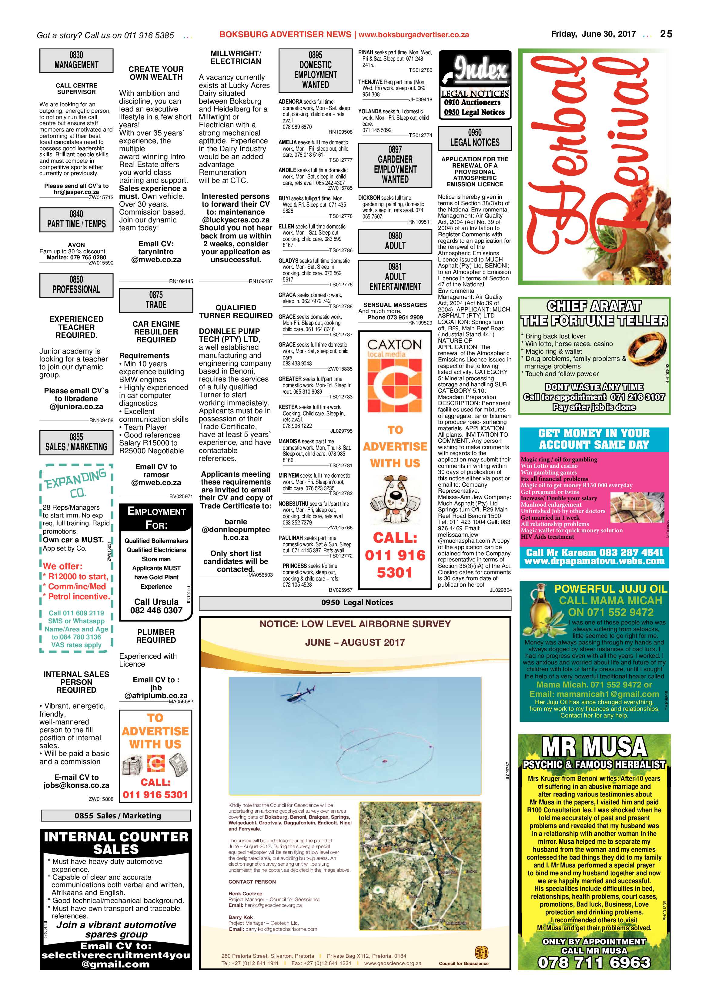 Boksburg Advertiser 27 June 2017 page 25