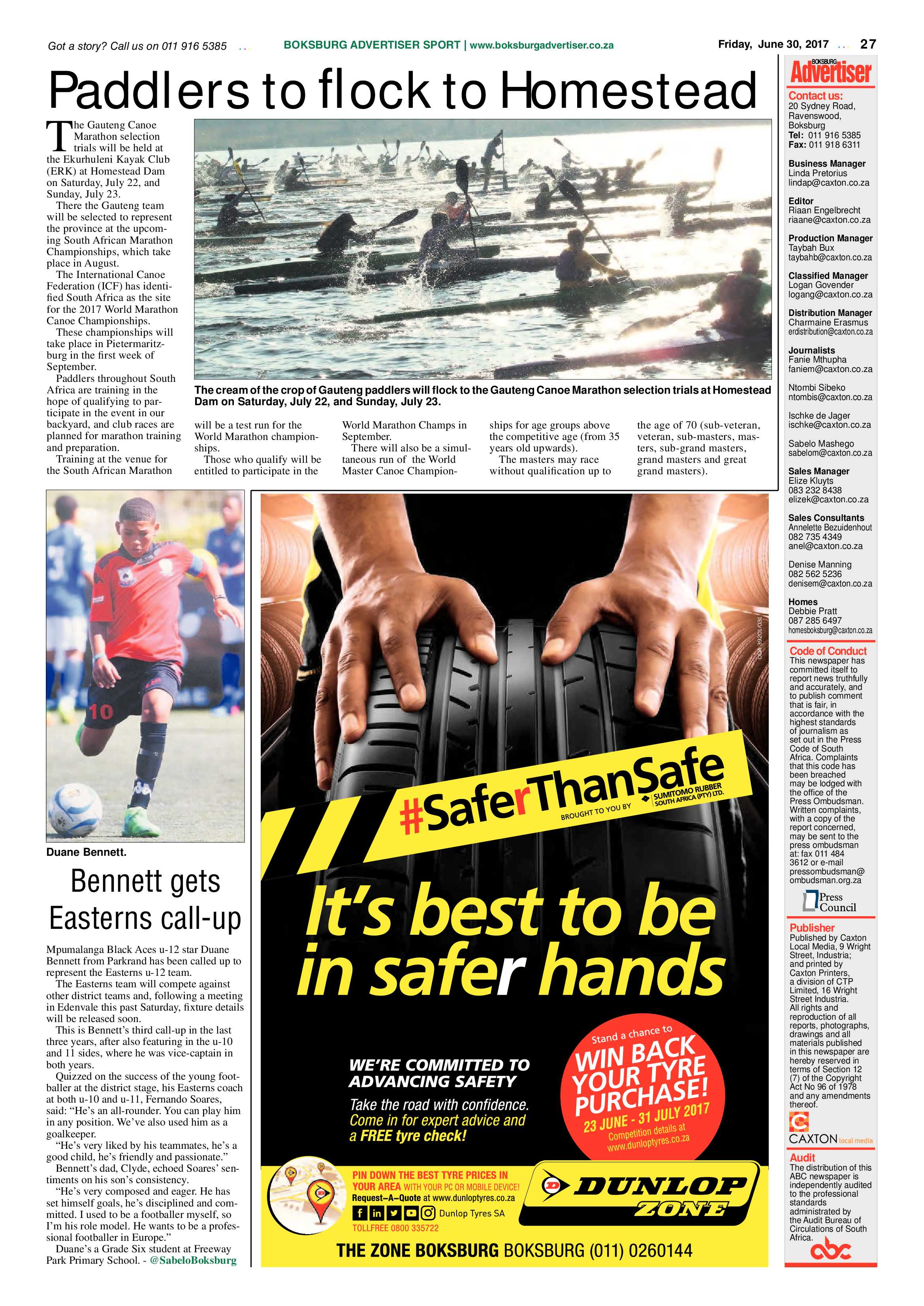 Boksburg Advertiser 27 June 2017 page 27