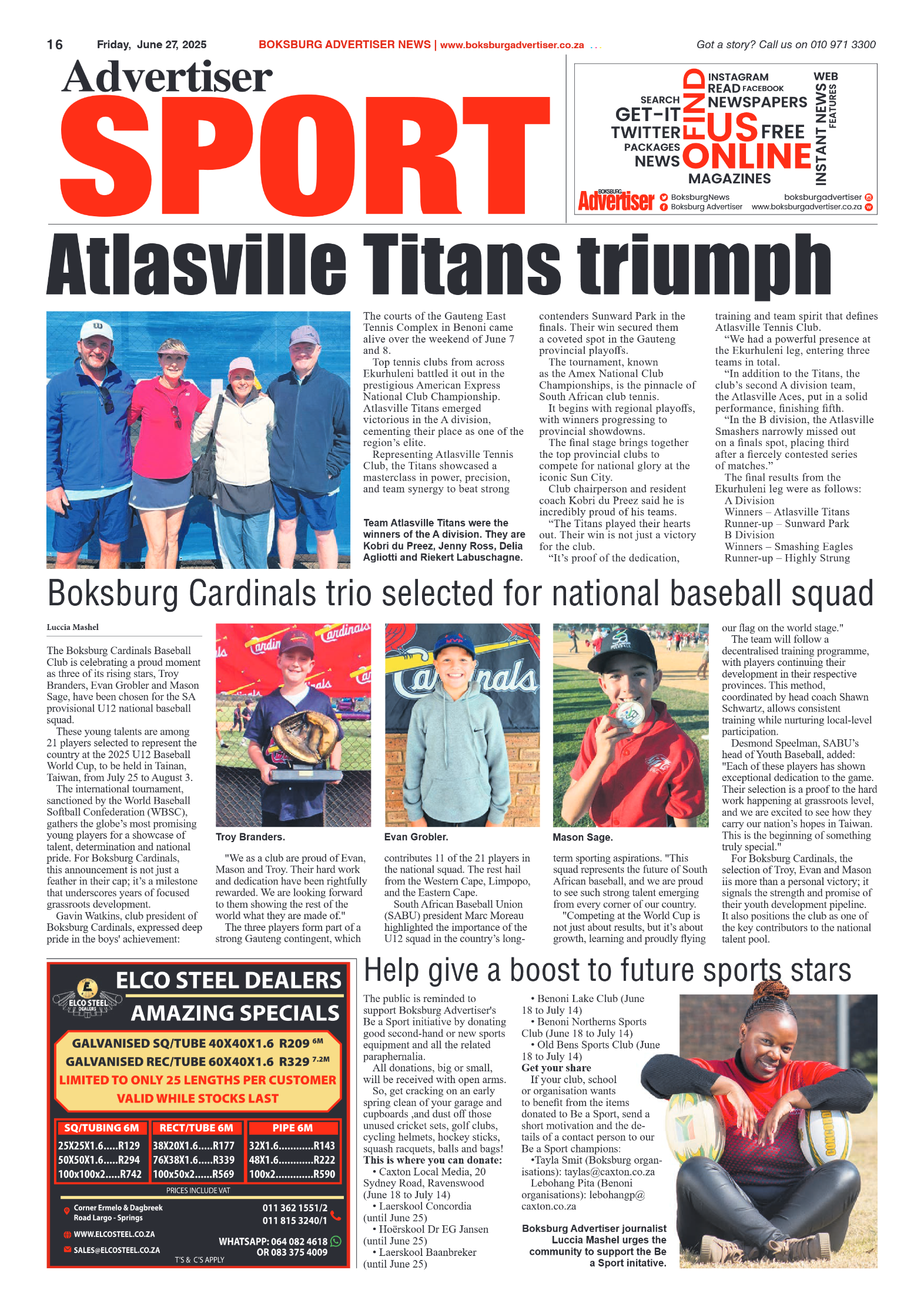 Boksburg Advertiser 27 June 2025 page 16