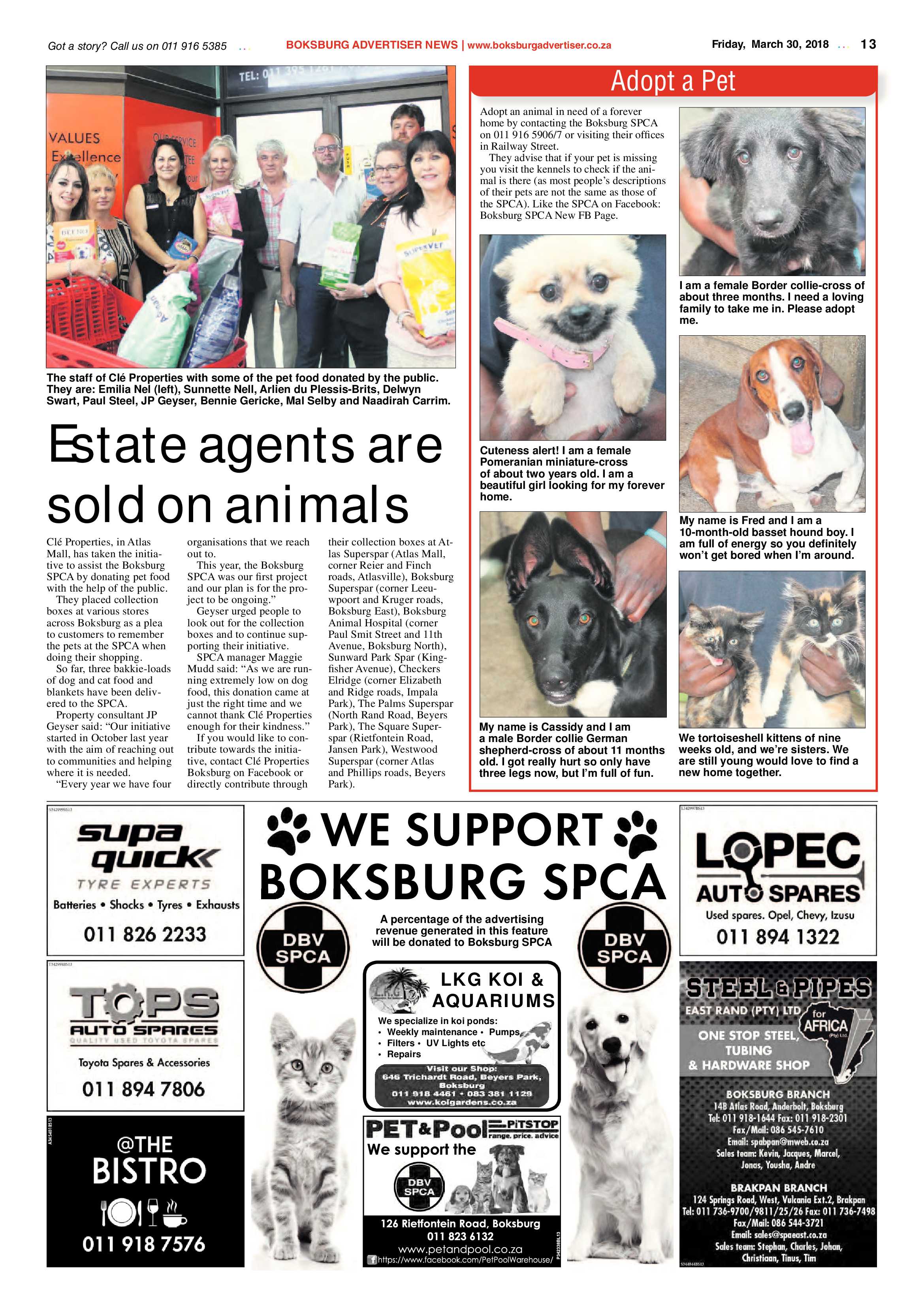 Boksburg Advertiser 27 March 2018 page 13