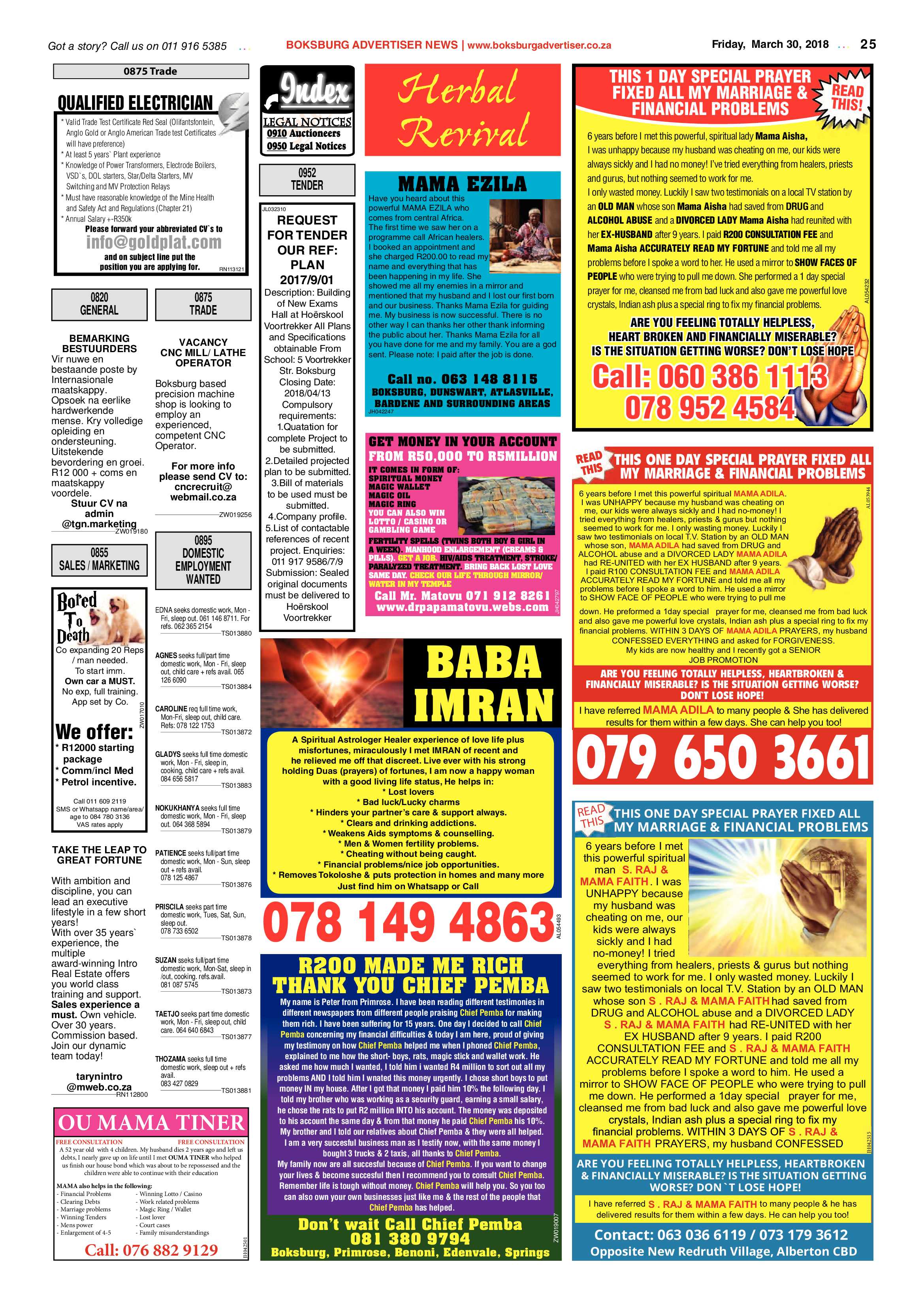 Boksburg Advertiser 27 March 2018 page 25