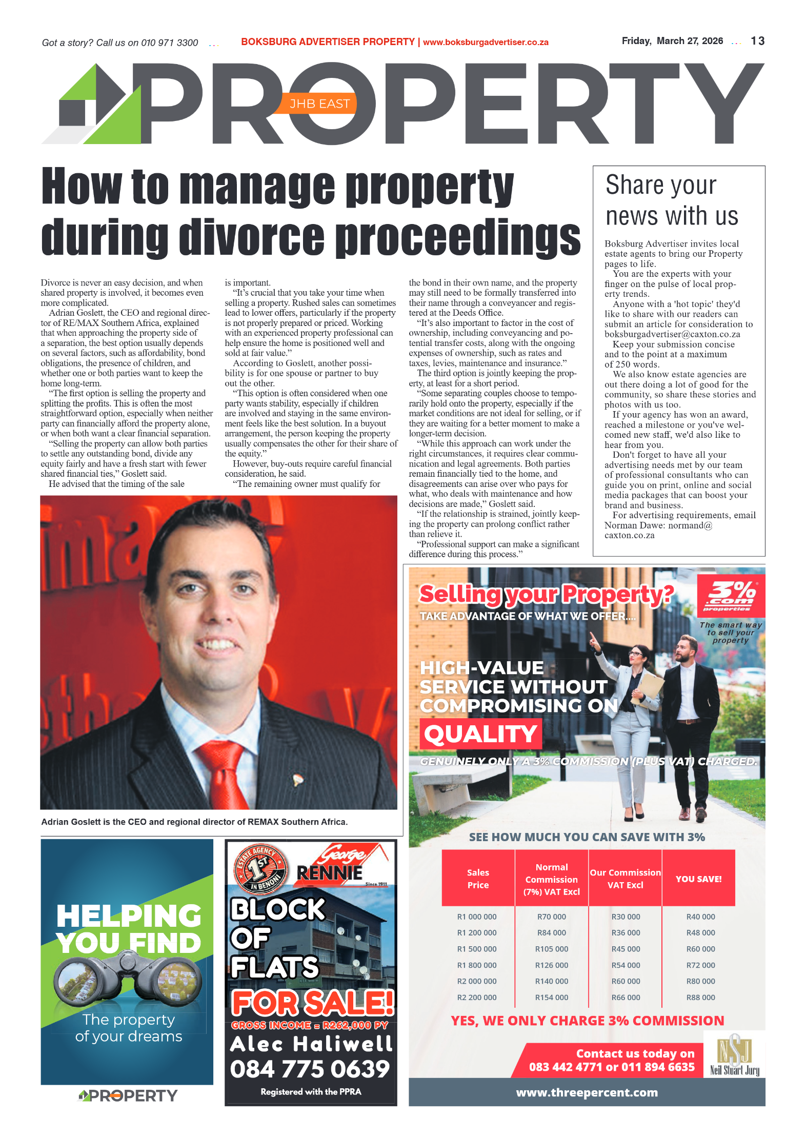 Boksburg Advertiser 27 March 2026 page 13