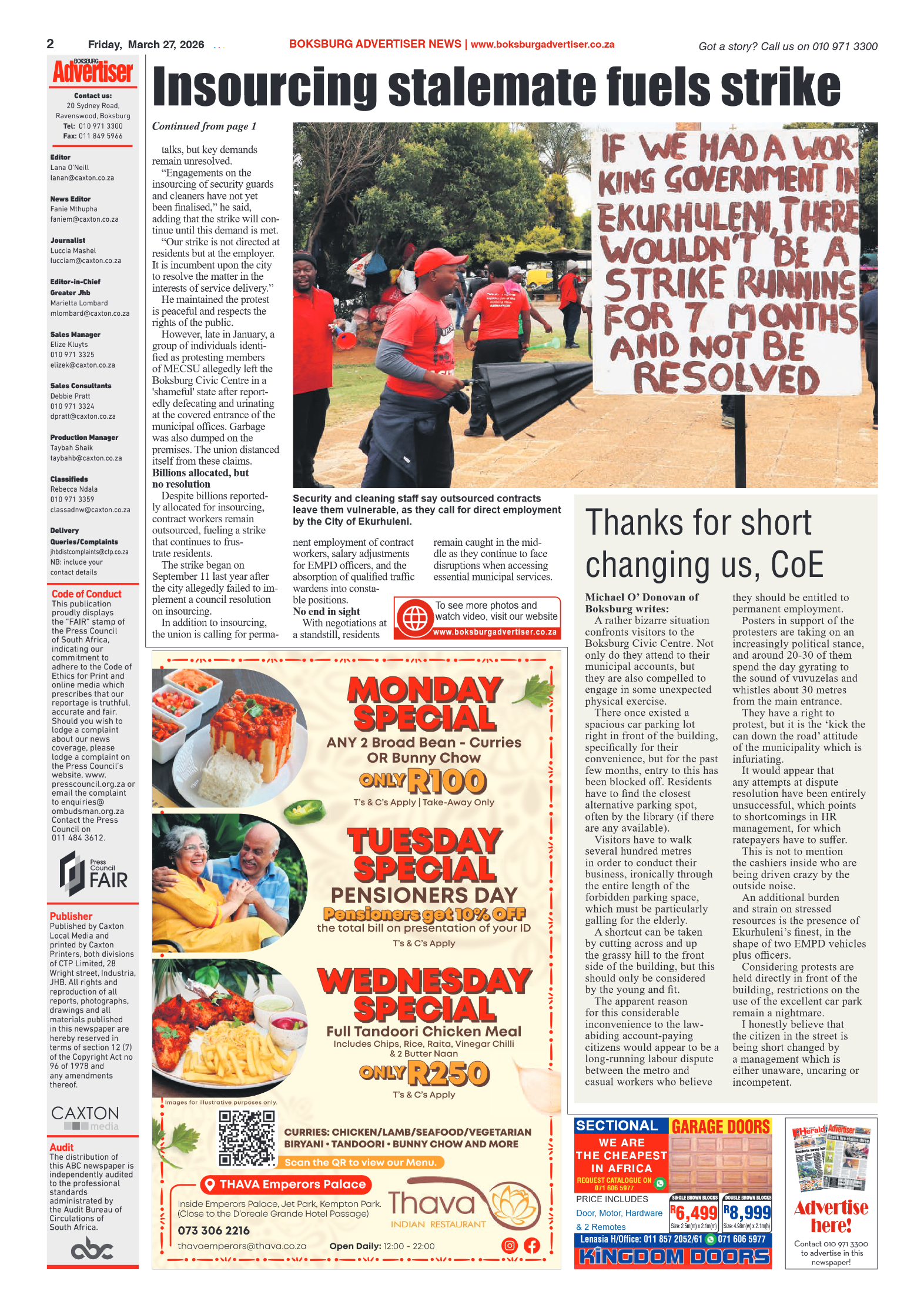 Boksburg Advertiser 27 March 2026 page 2