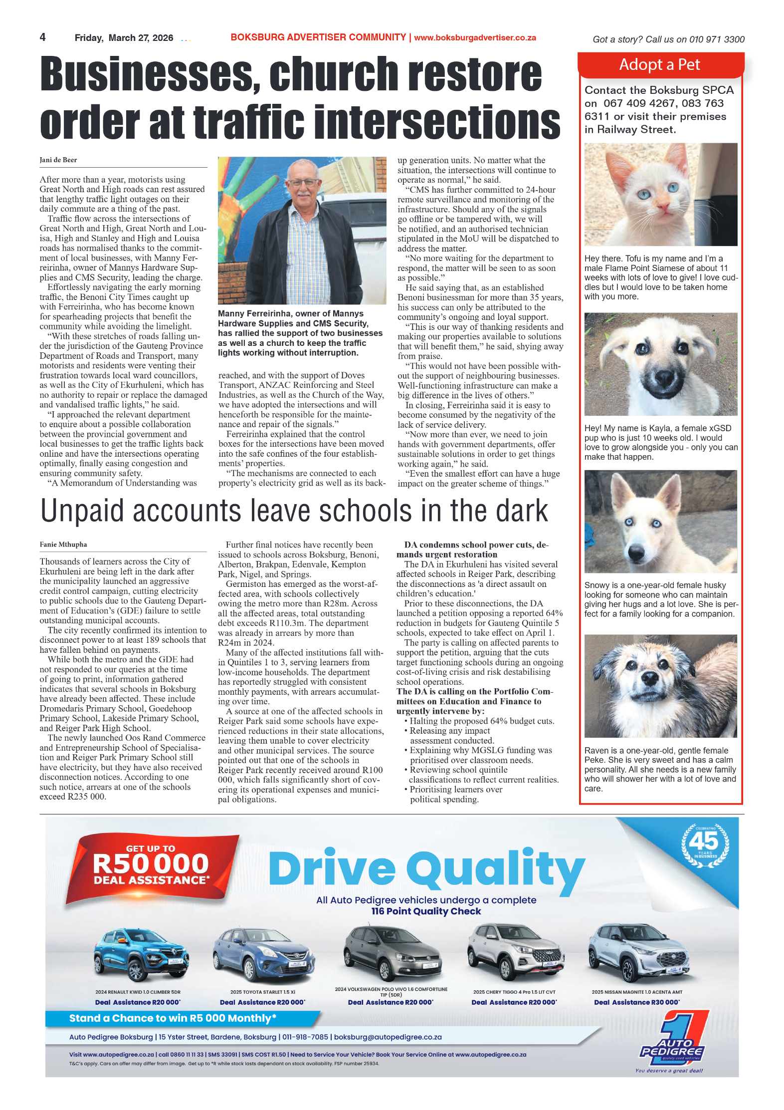 Boksburg Advertiser 27 March 2026 page 4