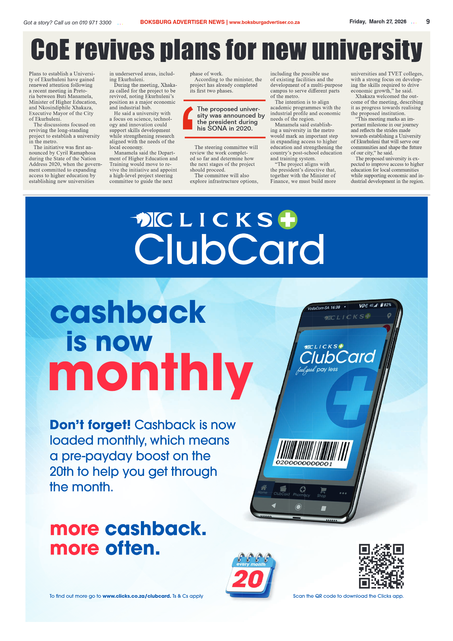 Boksburg Advertiser 27 March 2026 page 9