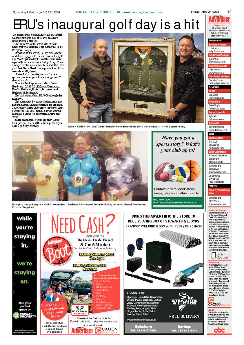 Boksburg Advertiser 27 May 2022 page 19