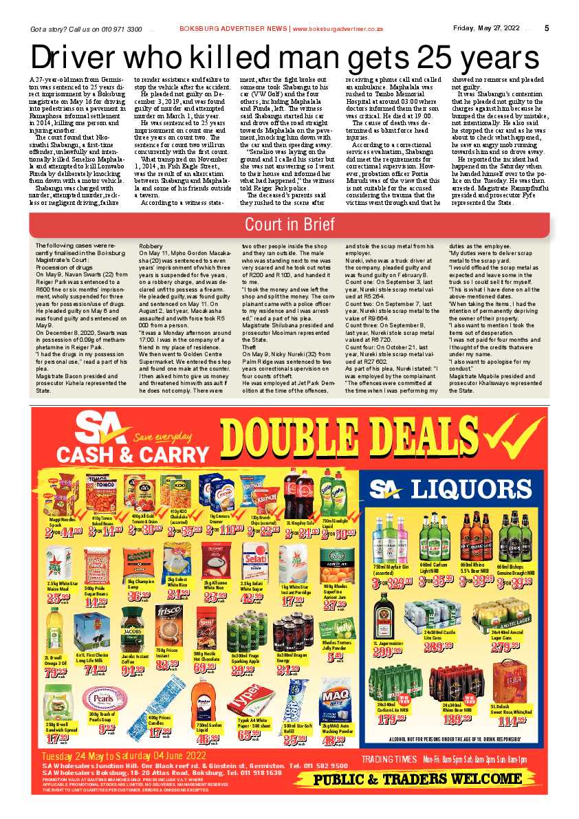Boksburg Advertiser 27 May 2022 page 5