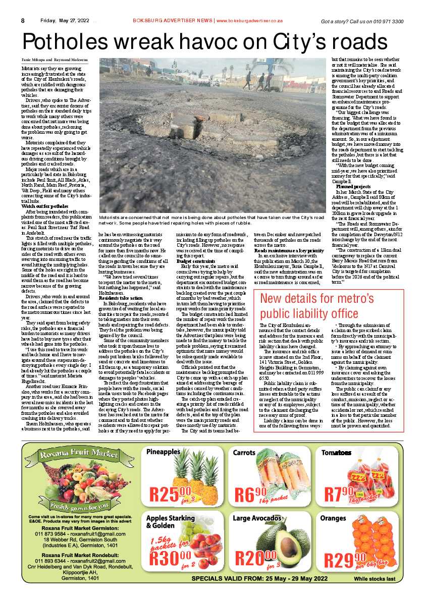 Boksburg Advertiser 27 May 2022 page 8