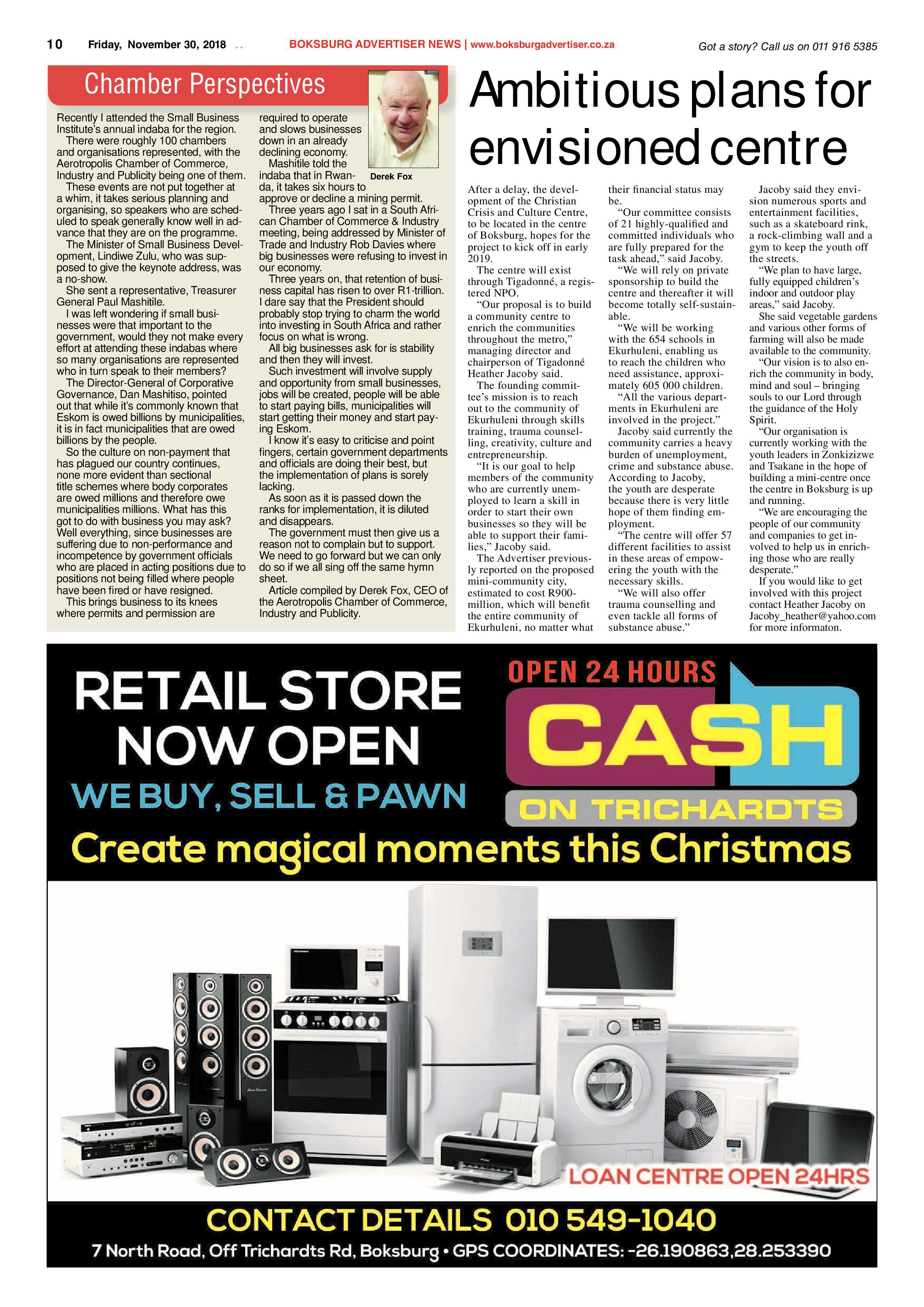 Boksburg Advertiser 27 November 2018 page 10