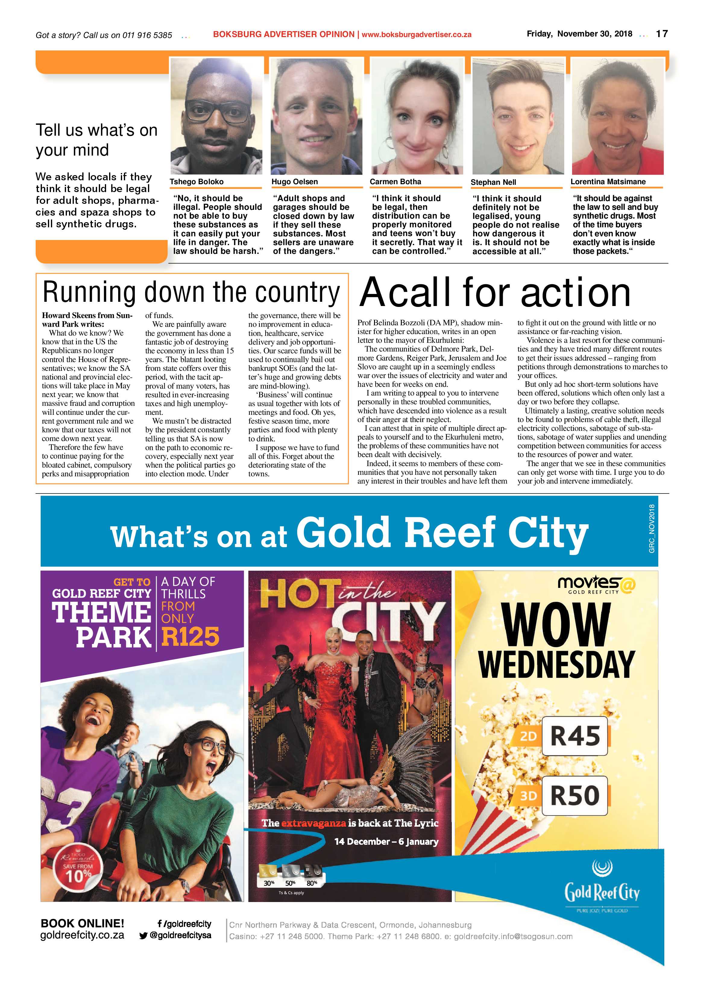 Boksburg Advertiser 27 November 2018 page 17