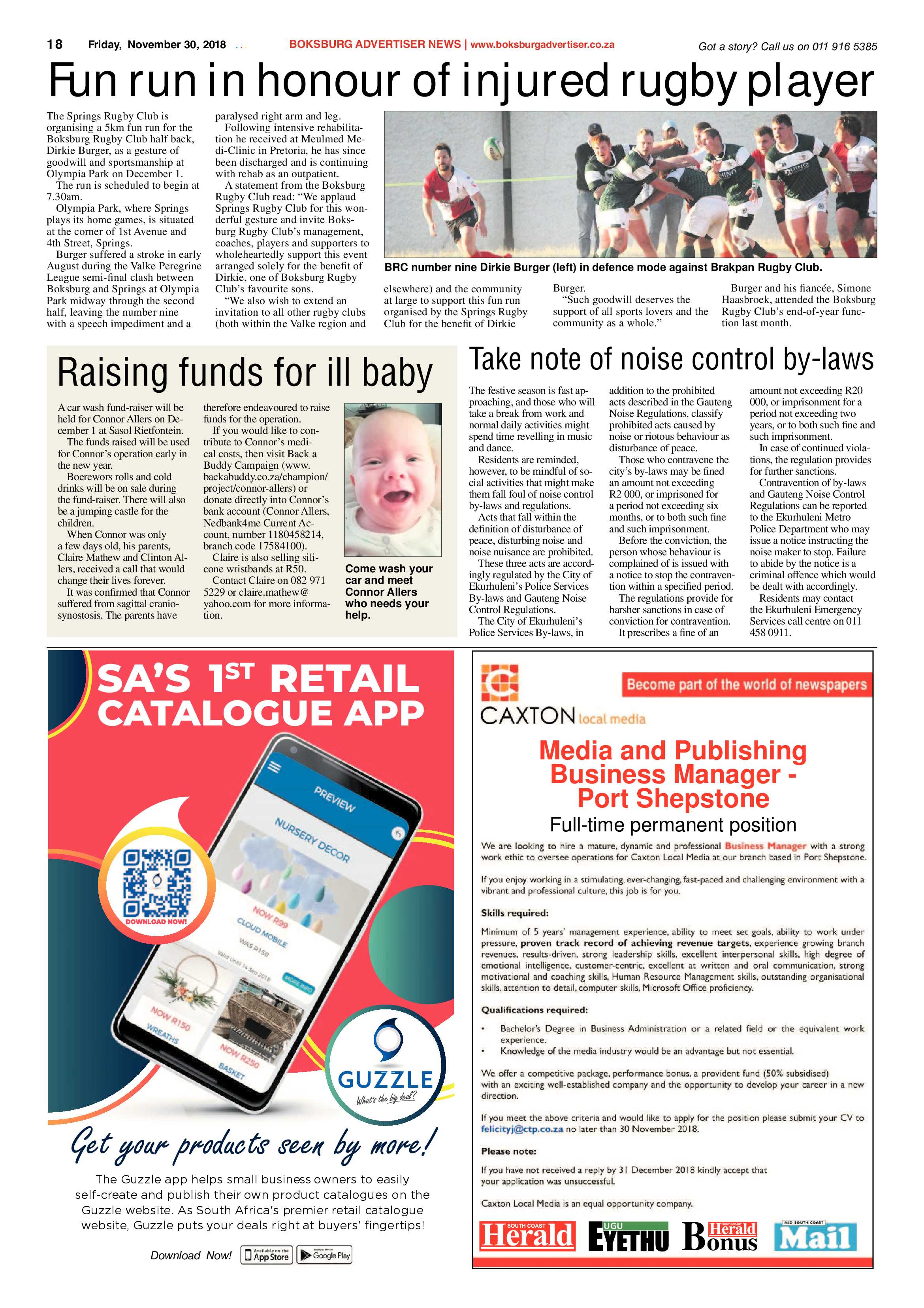 Boksburg Advertiser 27 November 2018 page 18