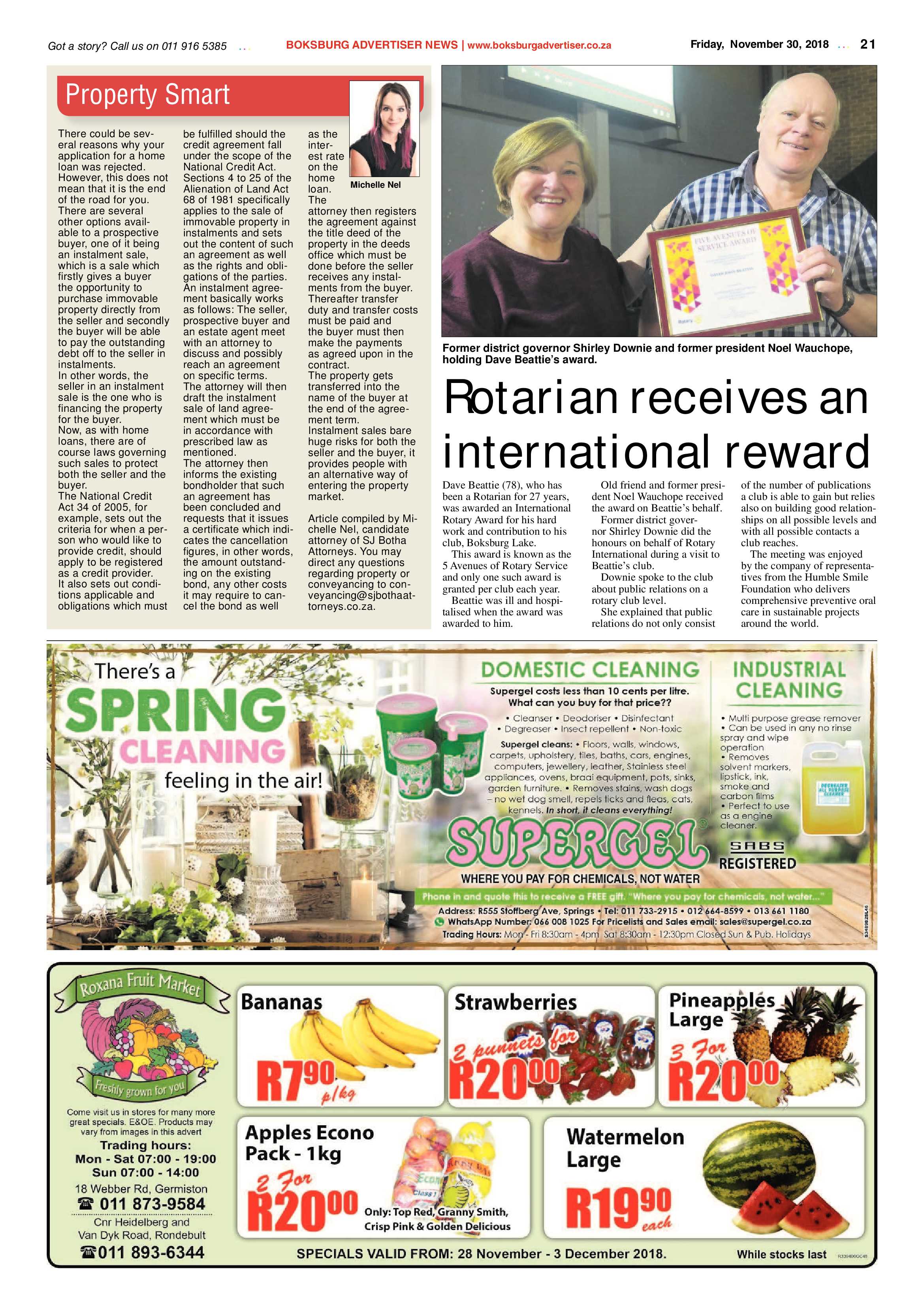 Boksburg Advertiser 27 November 2018 page 21