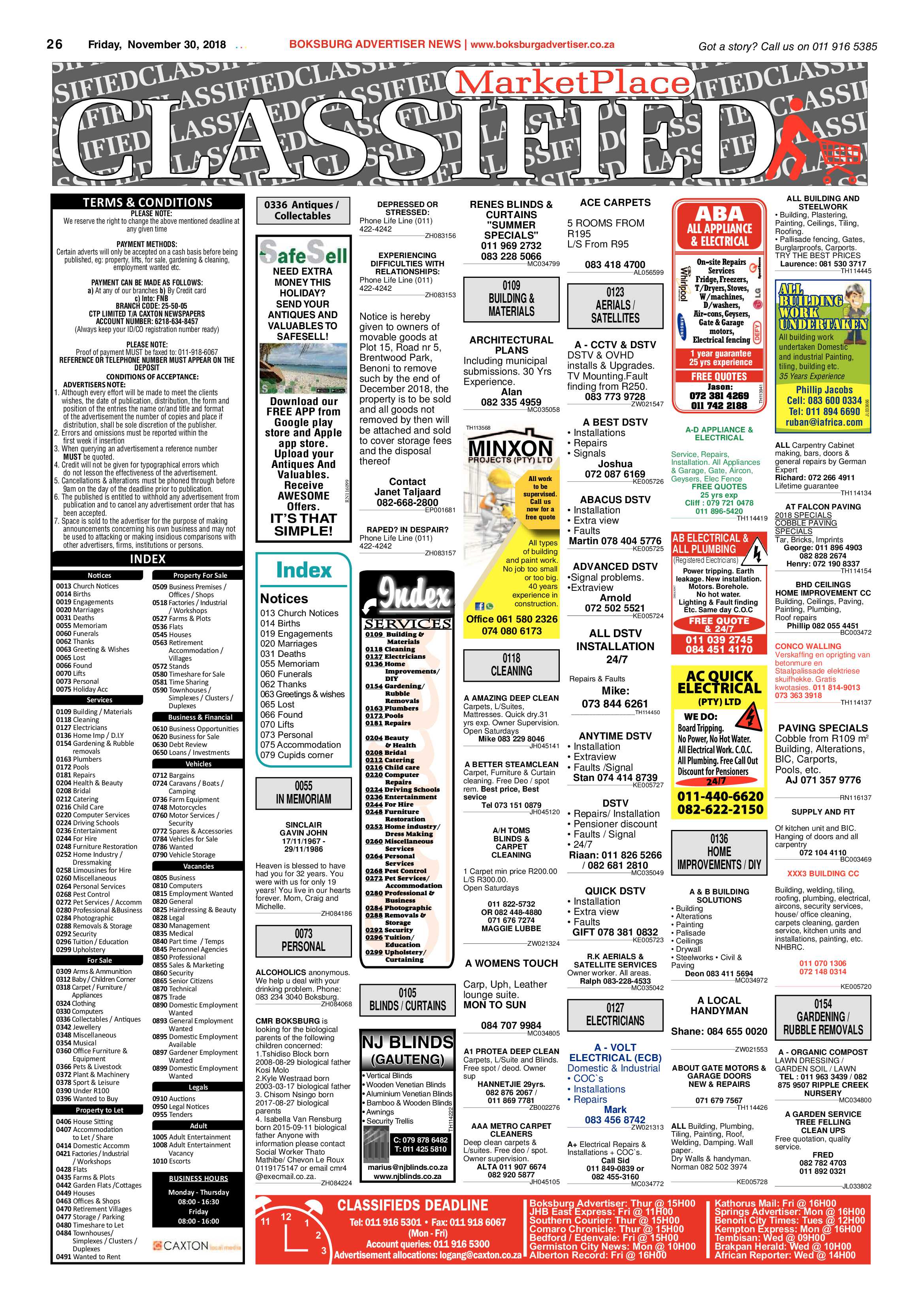 Boksburg Advertiser 27 November 2018 page 26