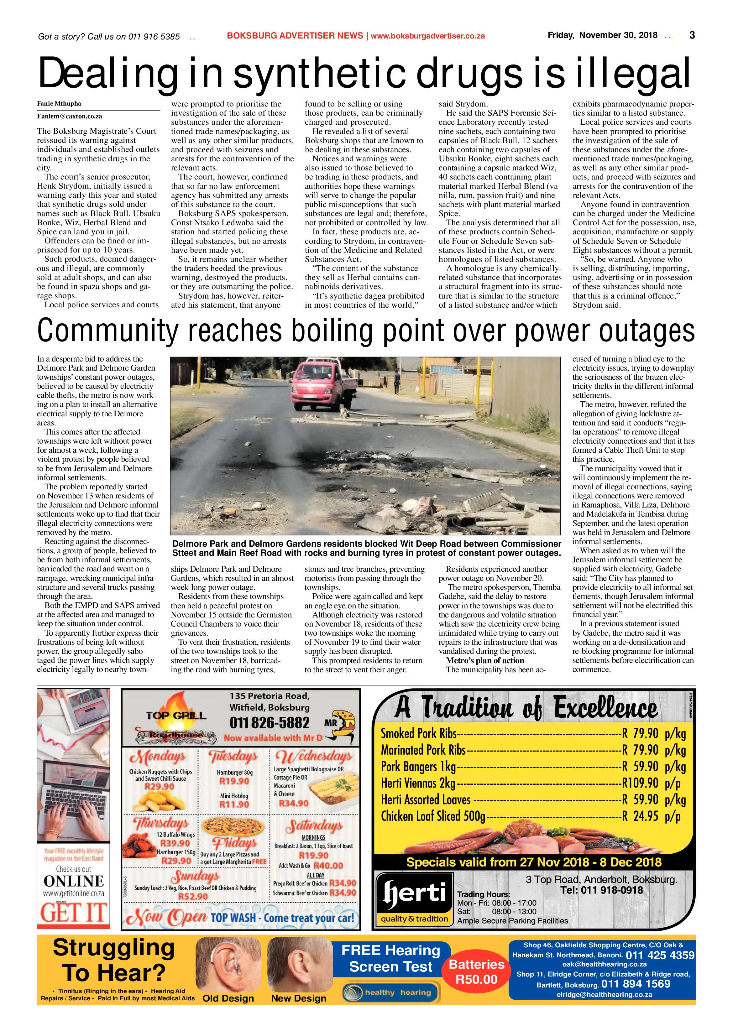 Boksburg Advertiser 27 November 2018 page 3