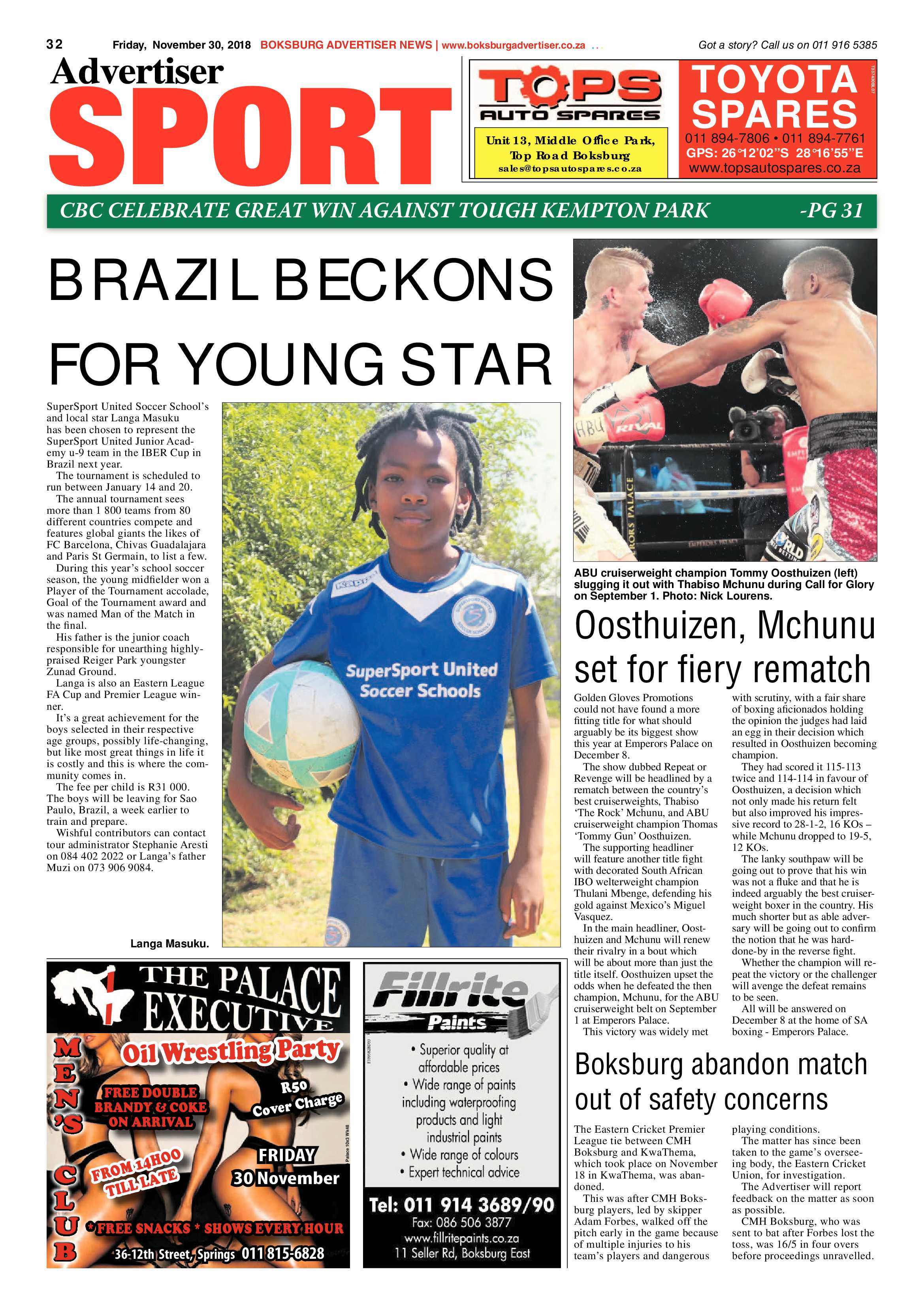 Boksburg Advertiser 27 November 2018 page 32