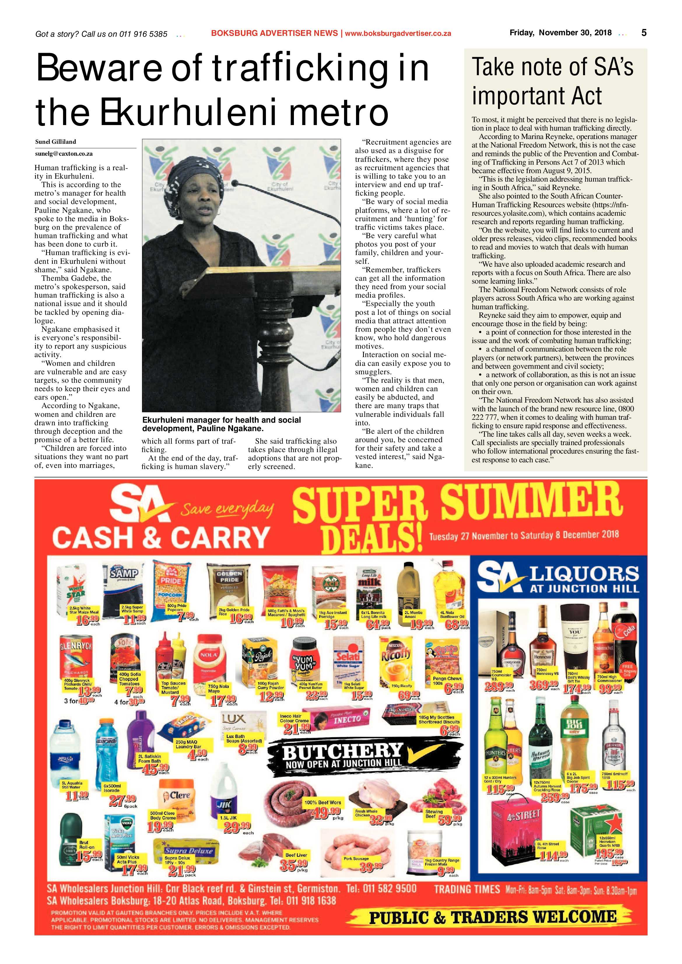 Boksburg Advertiser 27 November 2018 page 5