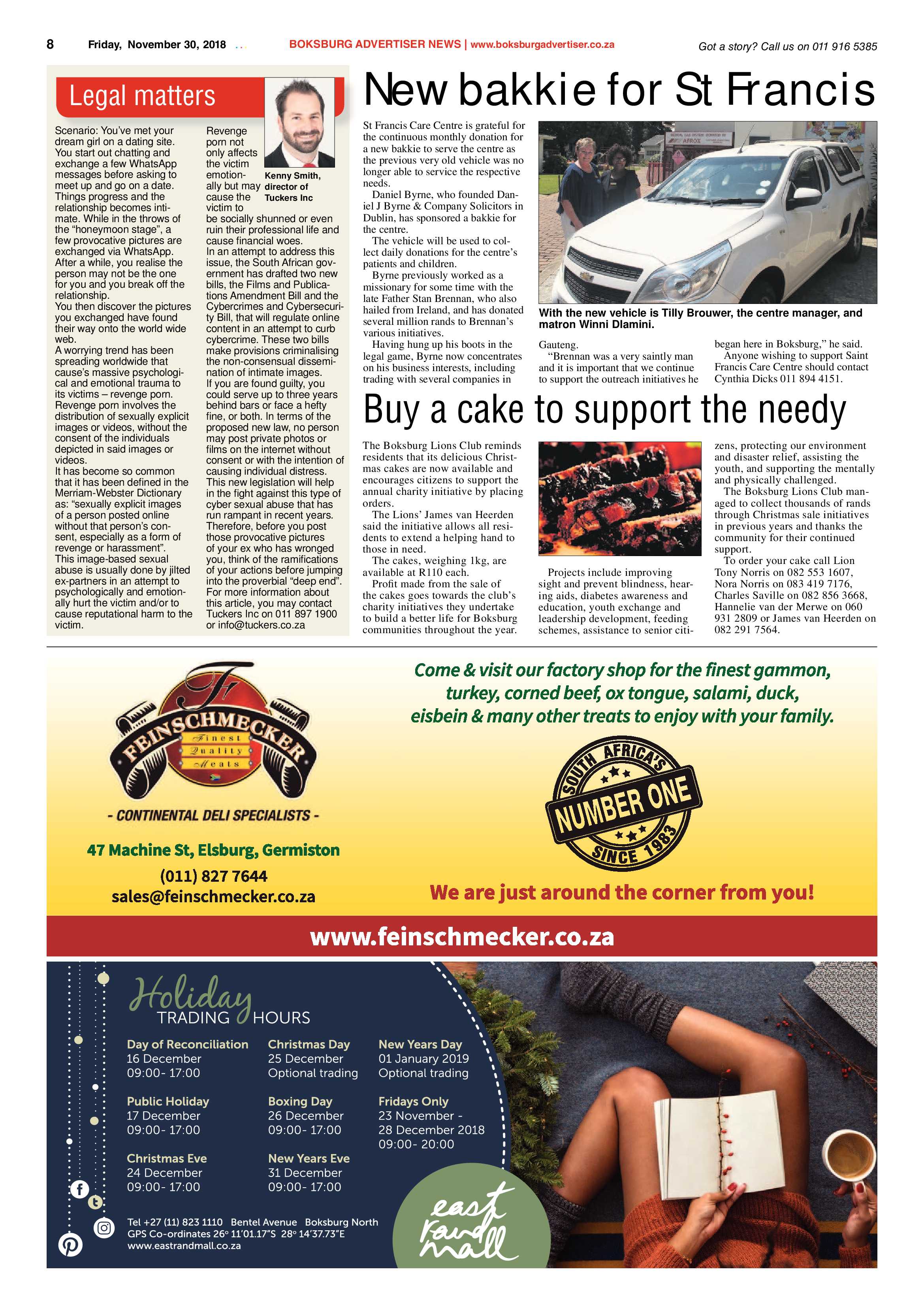 Boksburg Advertiser 27 November 2018 page 8