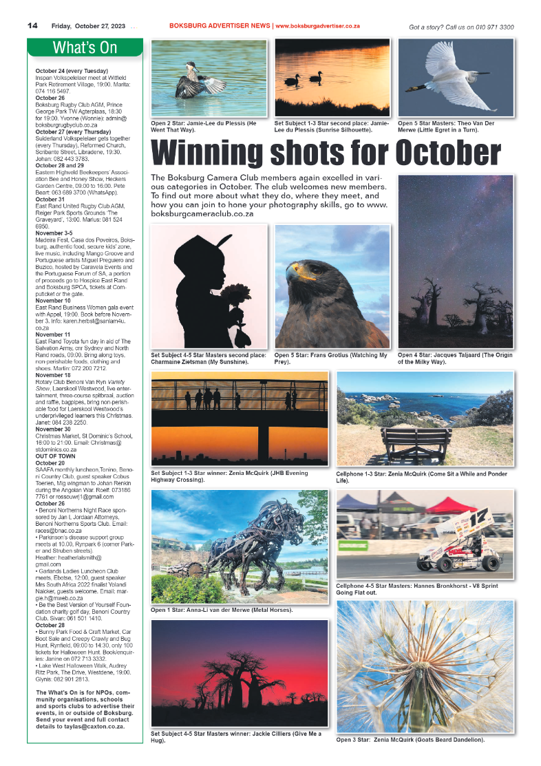 Boksburg Advertiser 27 October 2023 page 14