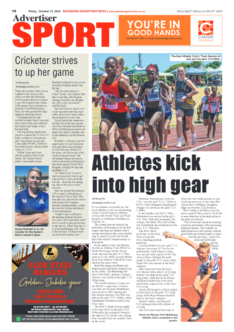 Boksburg Advertiser 27 October 2023 page 16