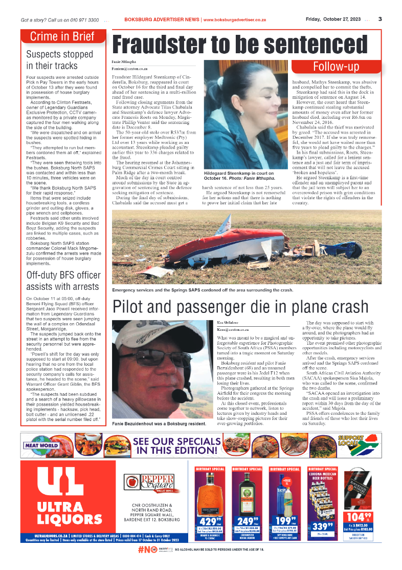 Boksburg Advertiser 27 October 2023 page 3