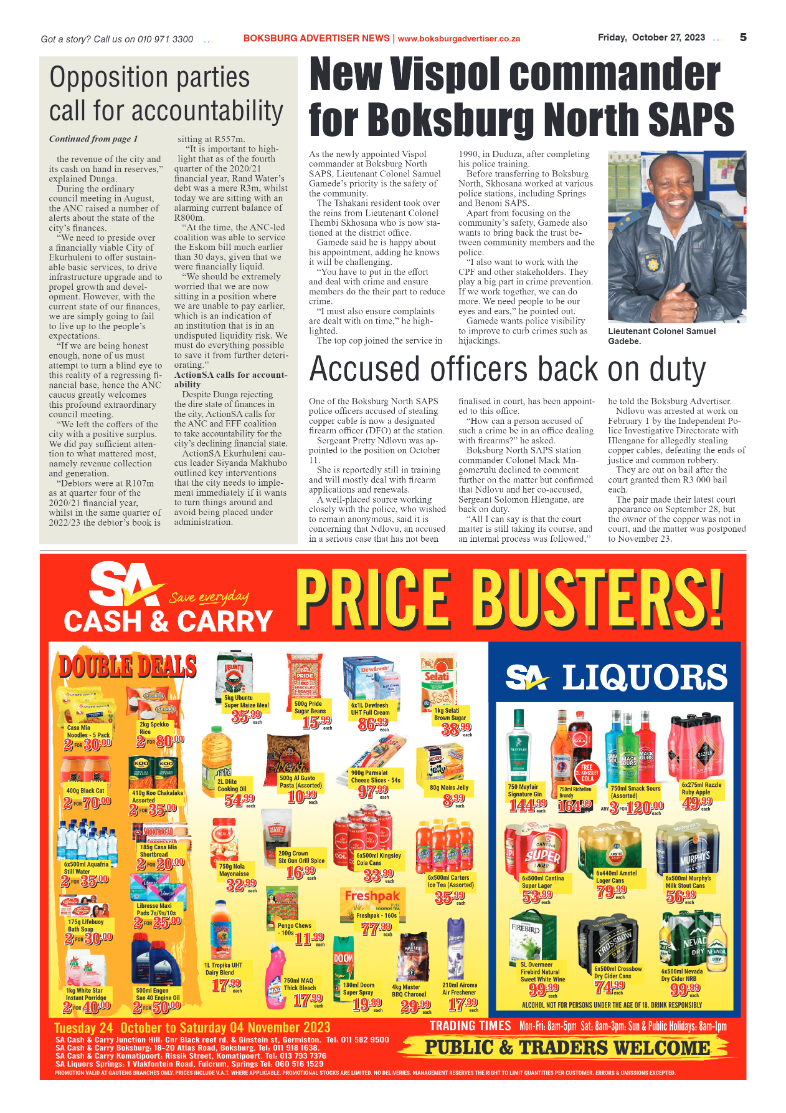 Boksburg Advertiser 27 October 2023 page 5