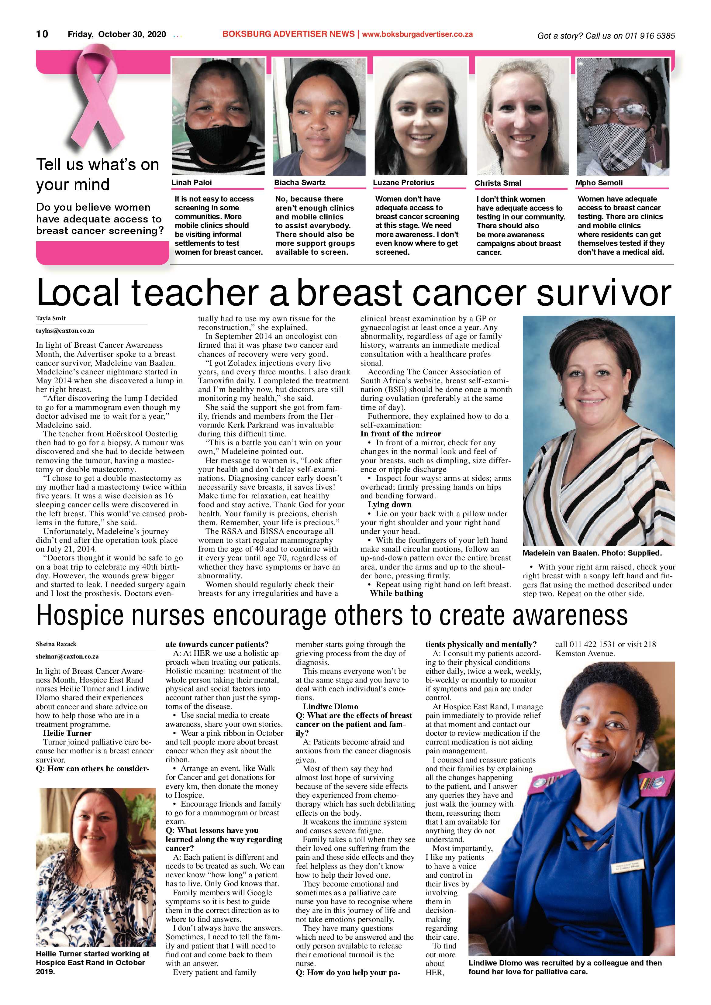Boksburg Advertiser 27 October  2020 page 10