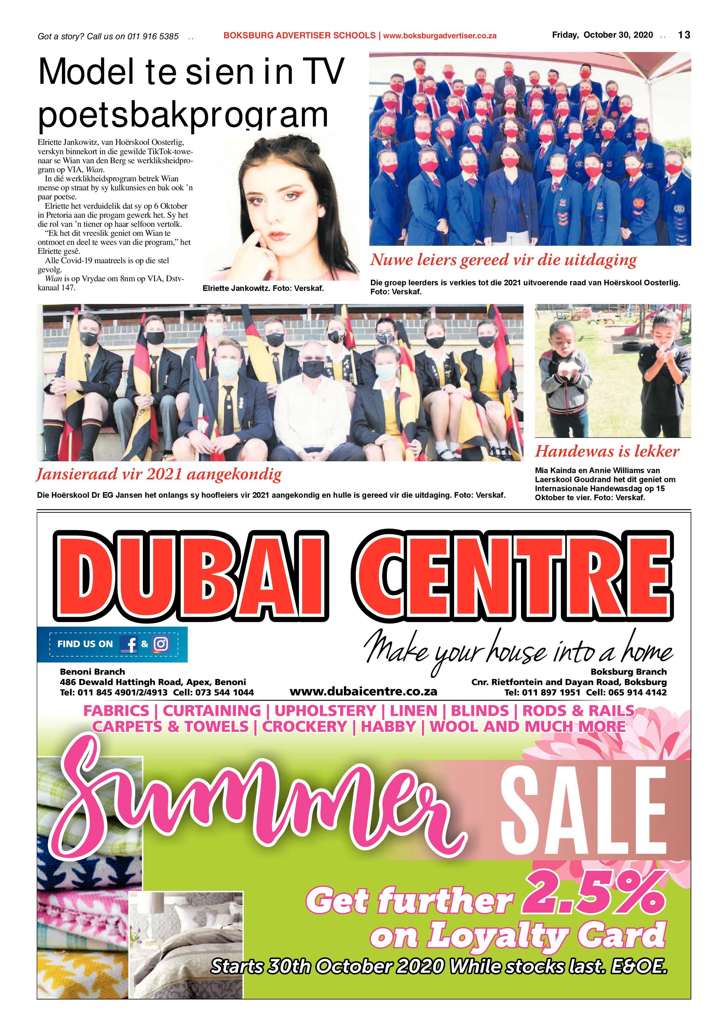 Boksburg Advertiser 27 October  2020 page 13