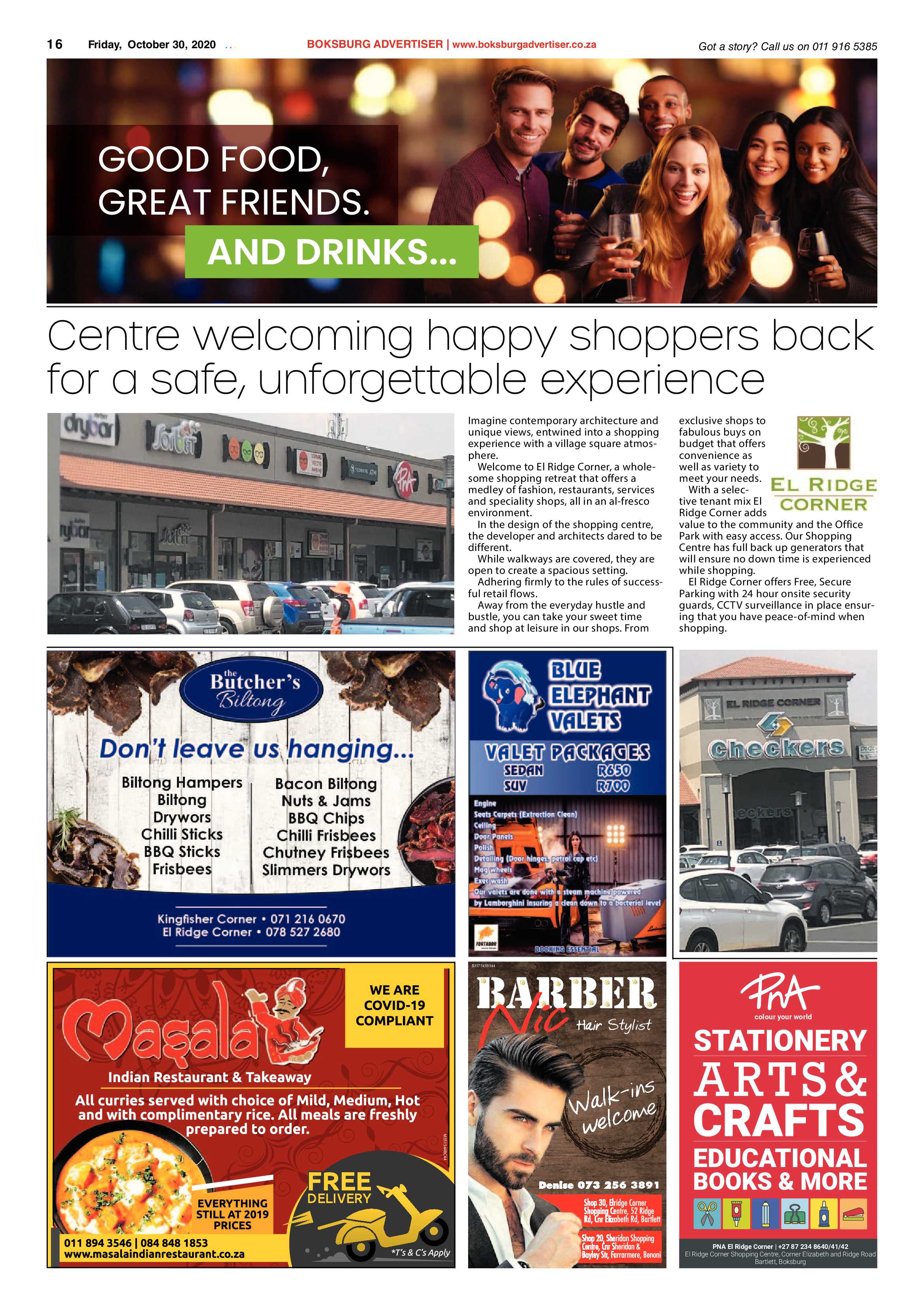 Boksburg Advertiser 27 October  2020 page 16