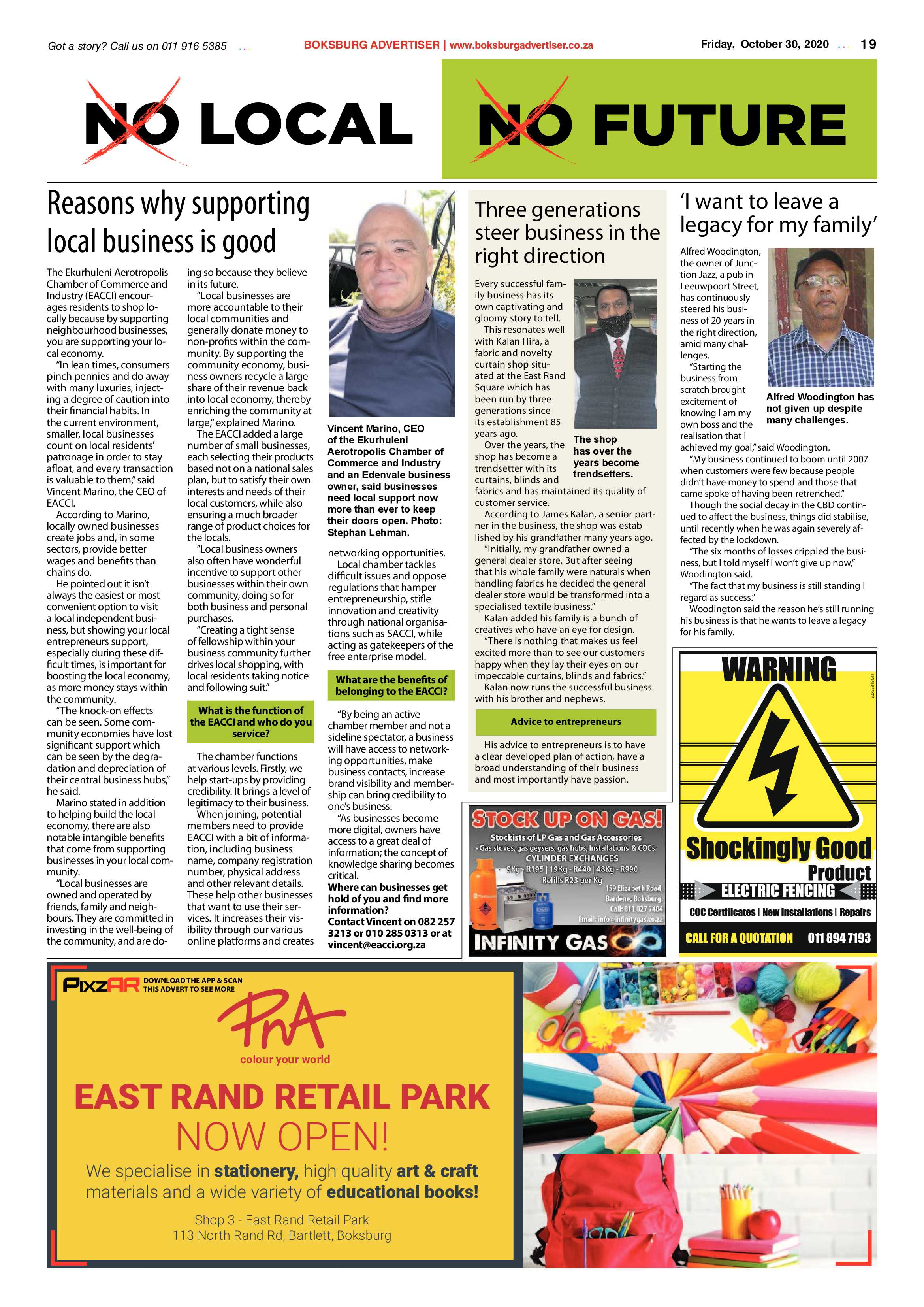 Boksburg Advertiser 27 October  2020 page 19