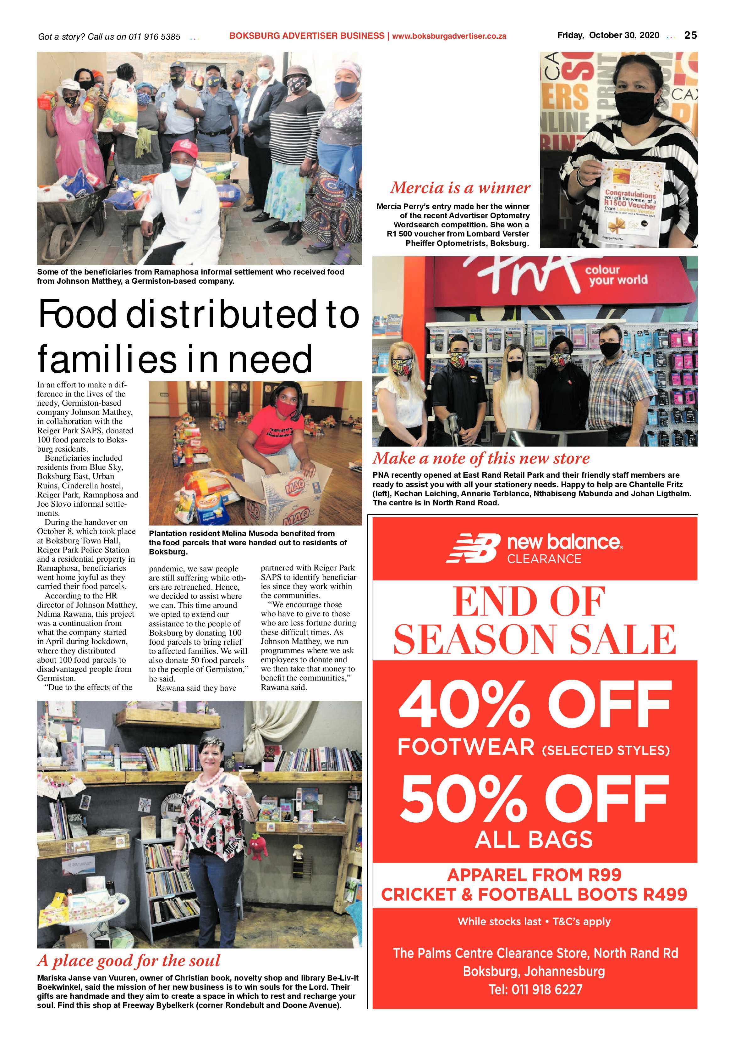 Boksburg Advertiser 27 October  2020 page 25