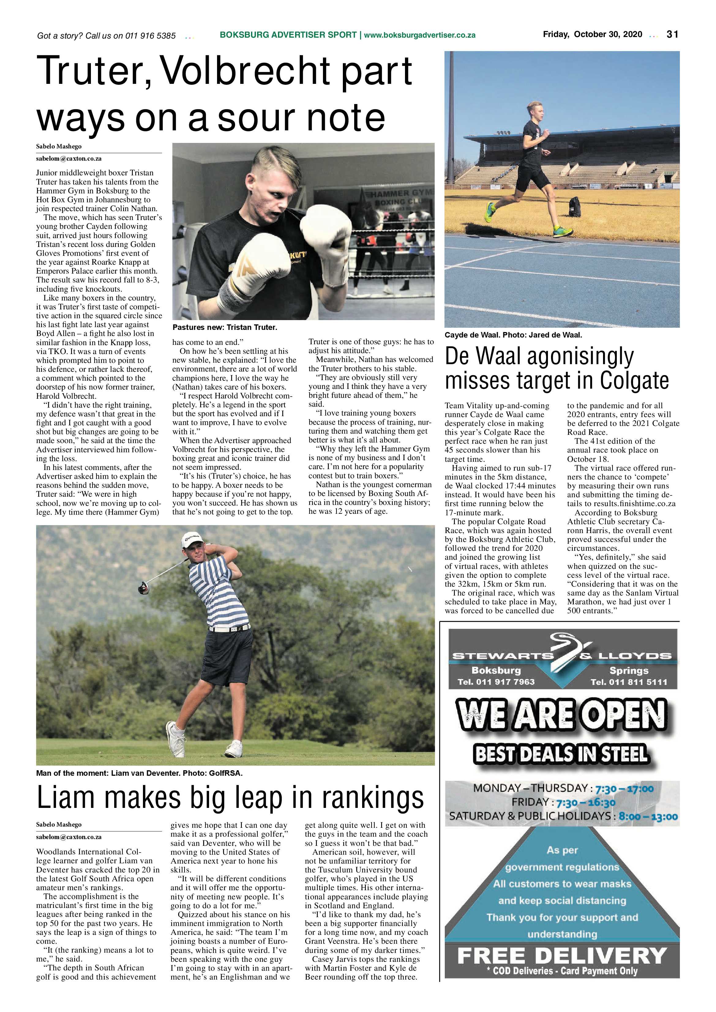 Boksburg Advertiser 27 October  2020 page 31