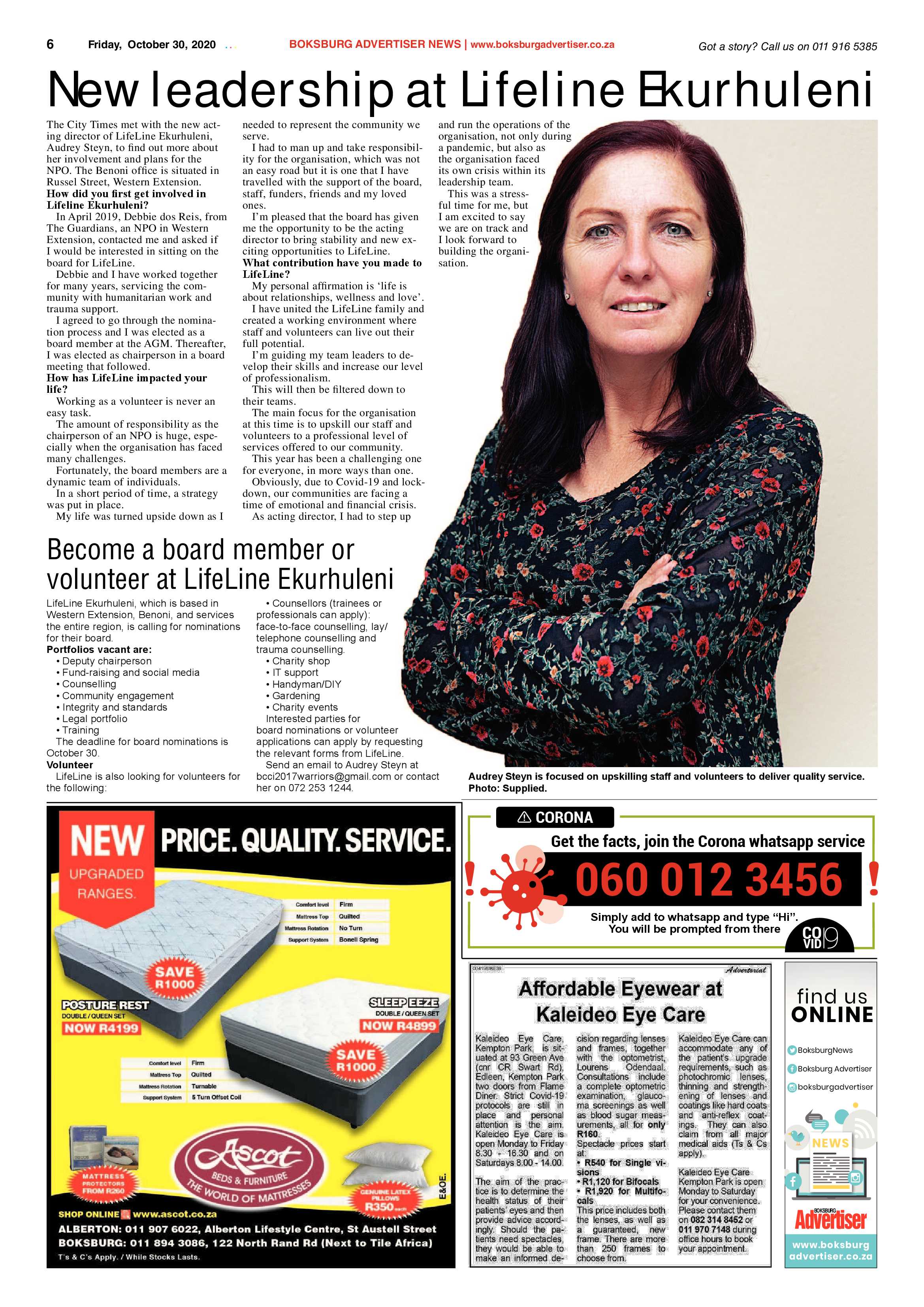 Boksburg Advertiser 27 October  2020 page 6