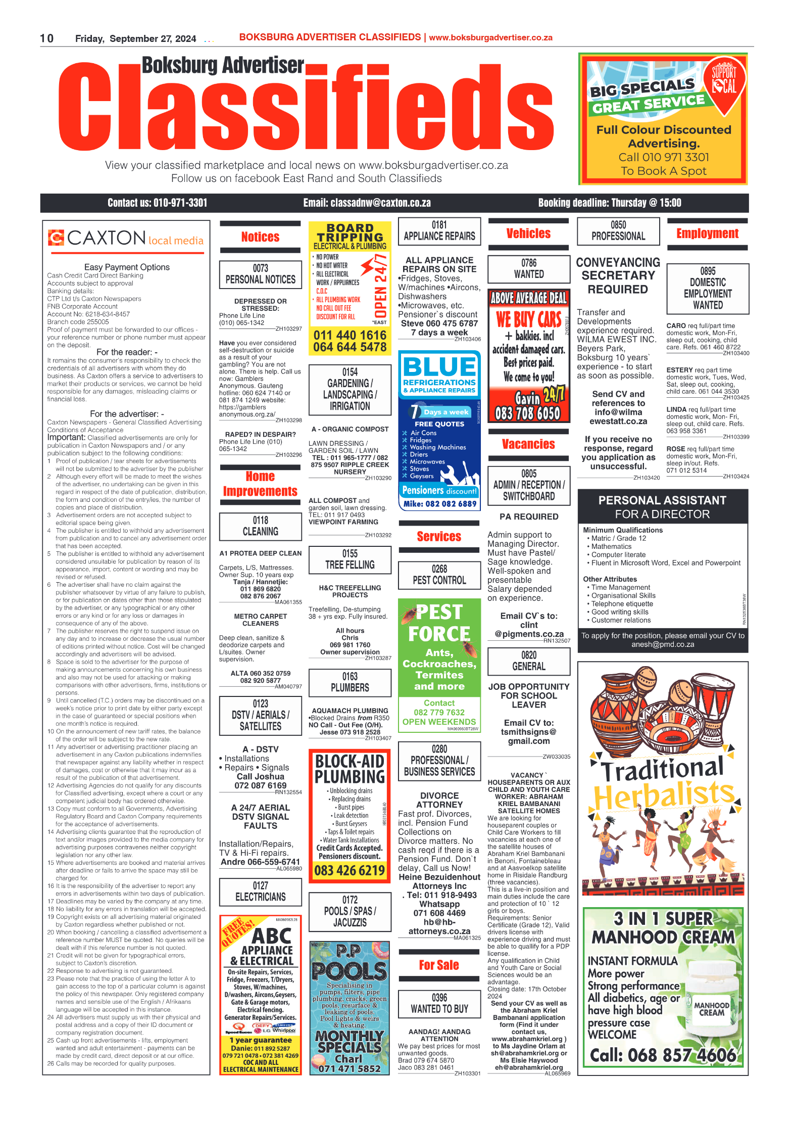 Boksburg Advertiser 27 September 2024 page 10