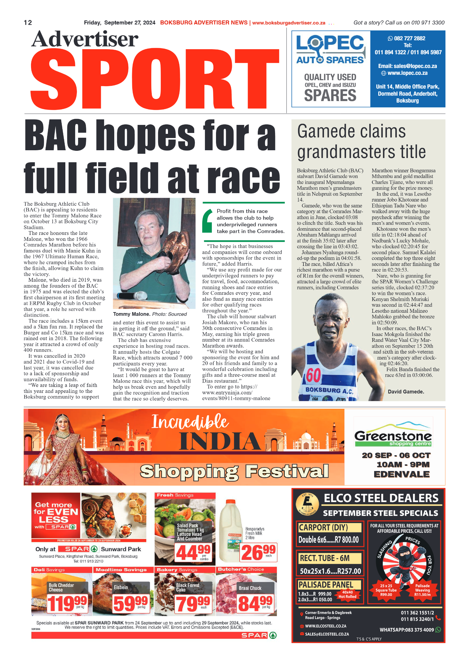 Boksburg Advertiser 27 September 2024 page 12